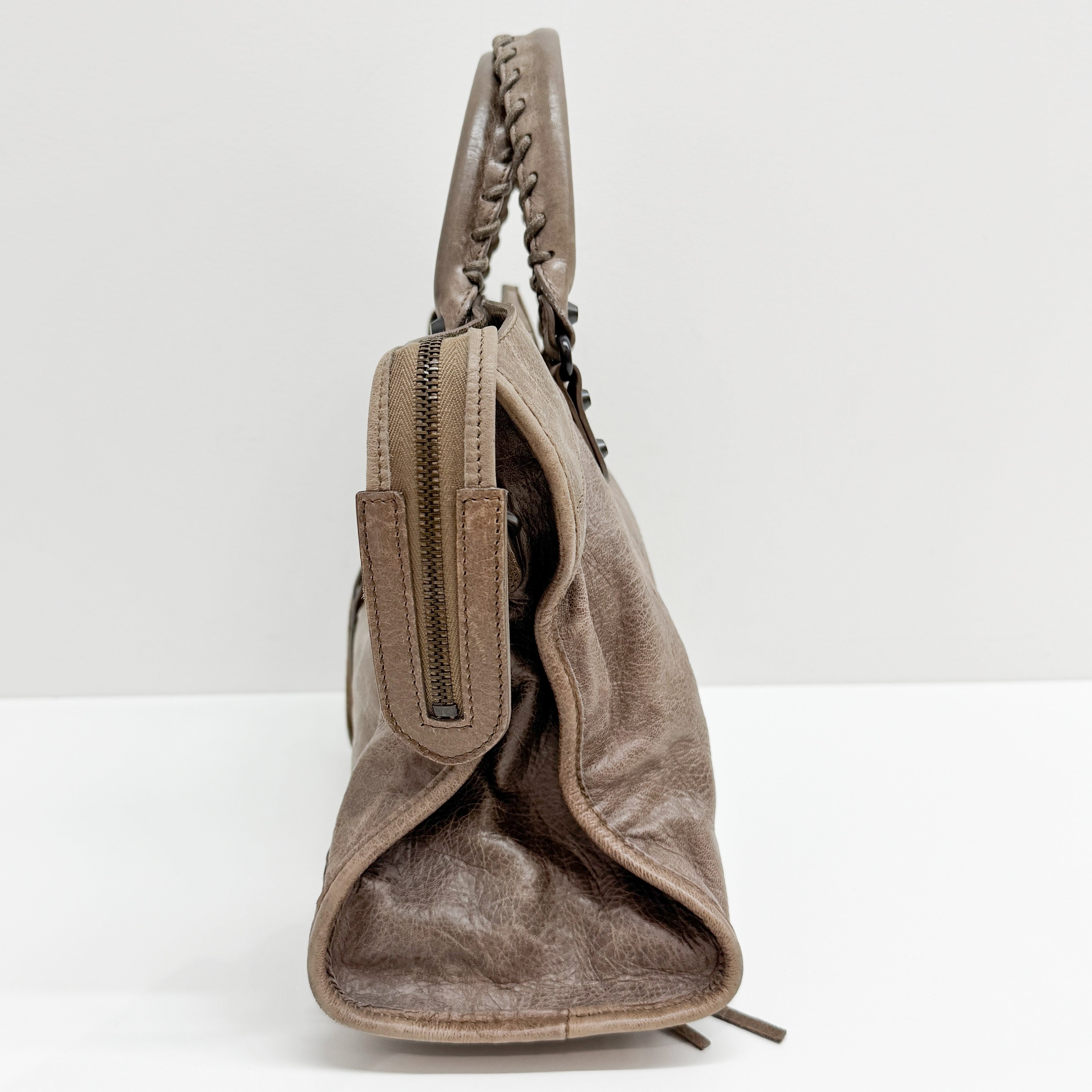 The City Brown Leather Two Way Bag