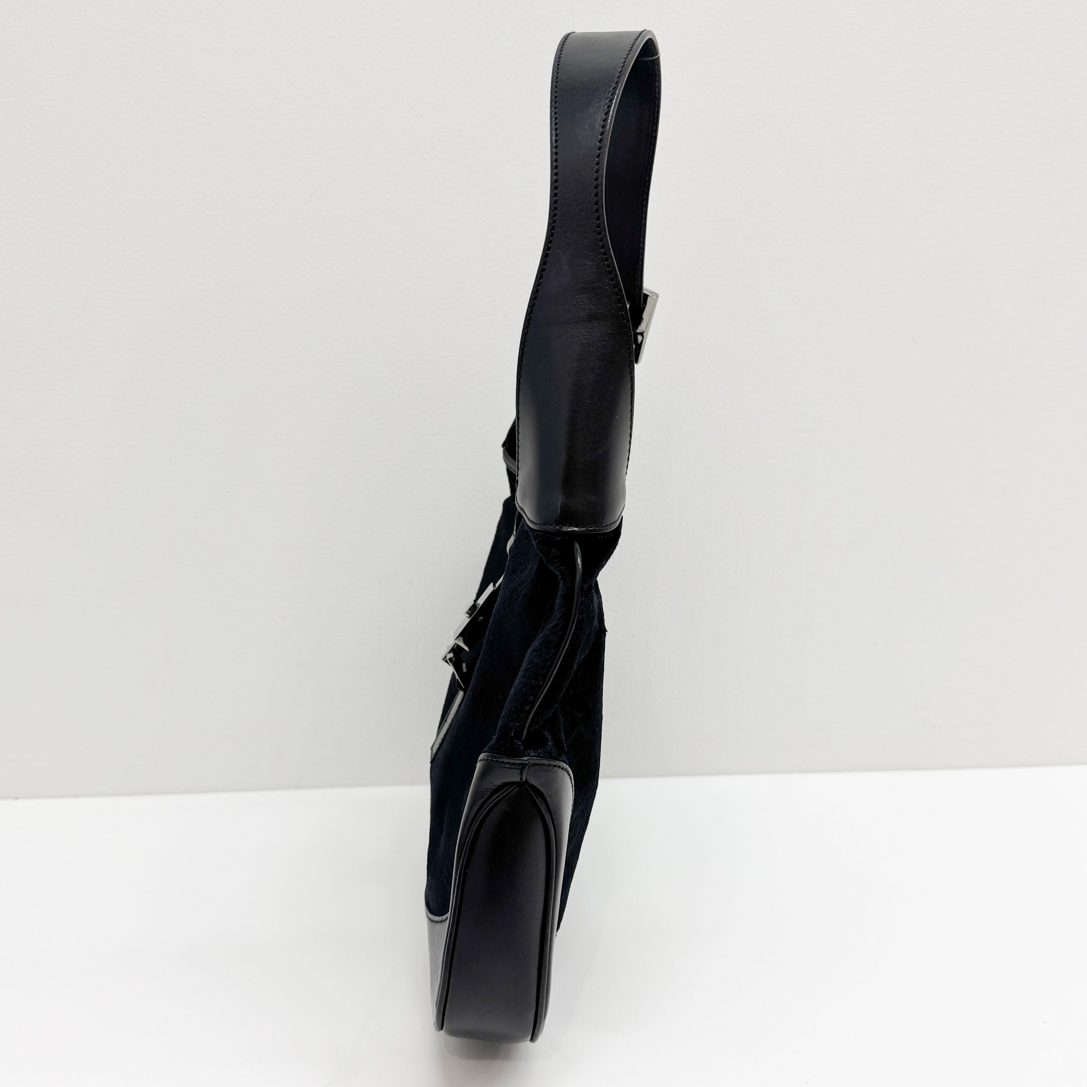 Jackie Black Velvet Shoulder Bag