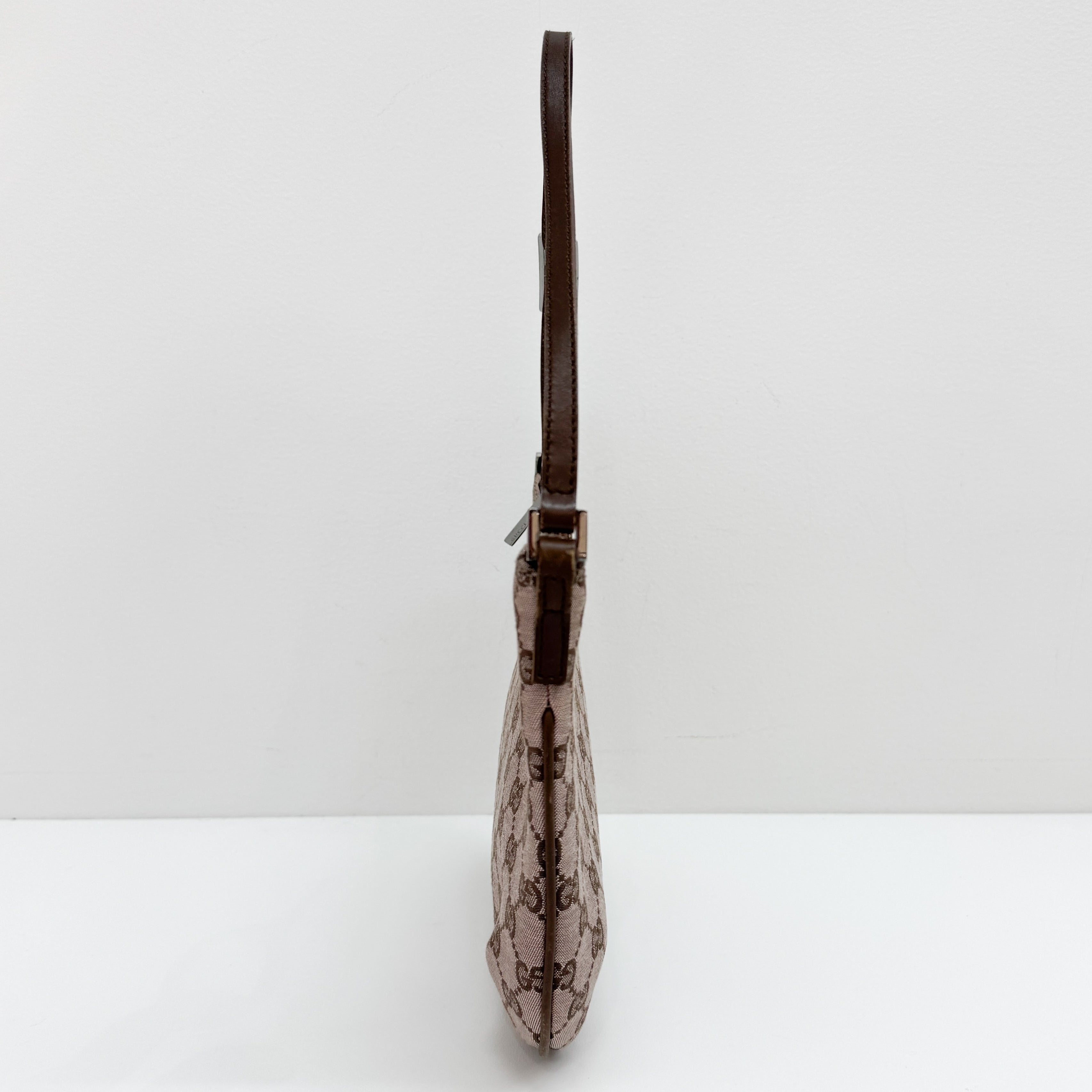 GG Brown Canvas Shoulder Bag