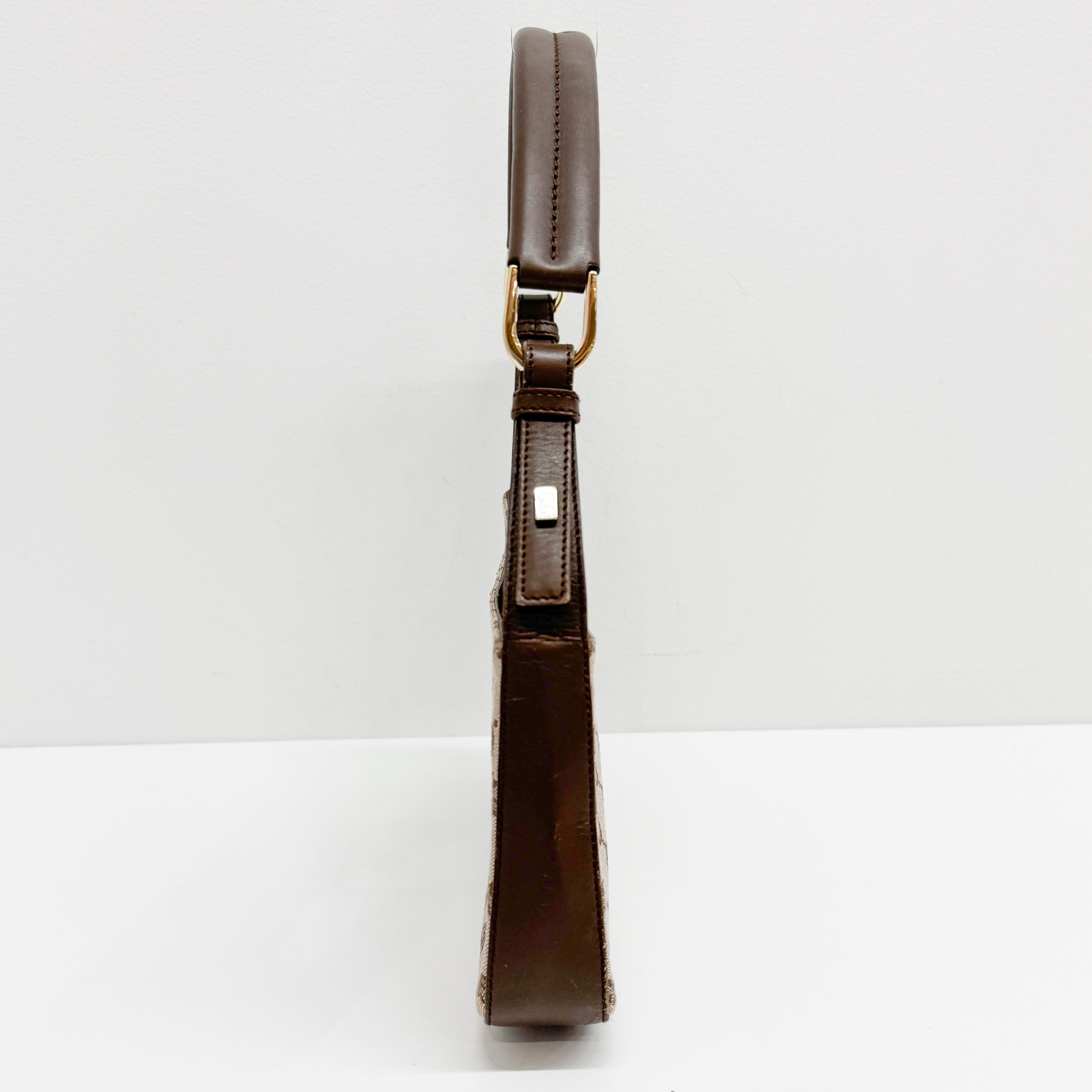 GG Canvas Leather Caramel Handle Shoulder Bag