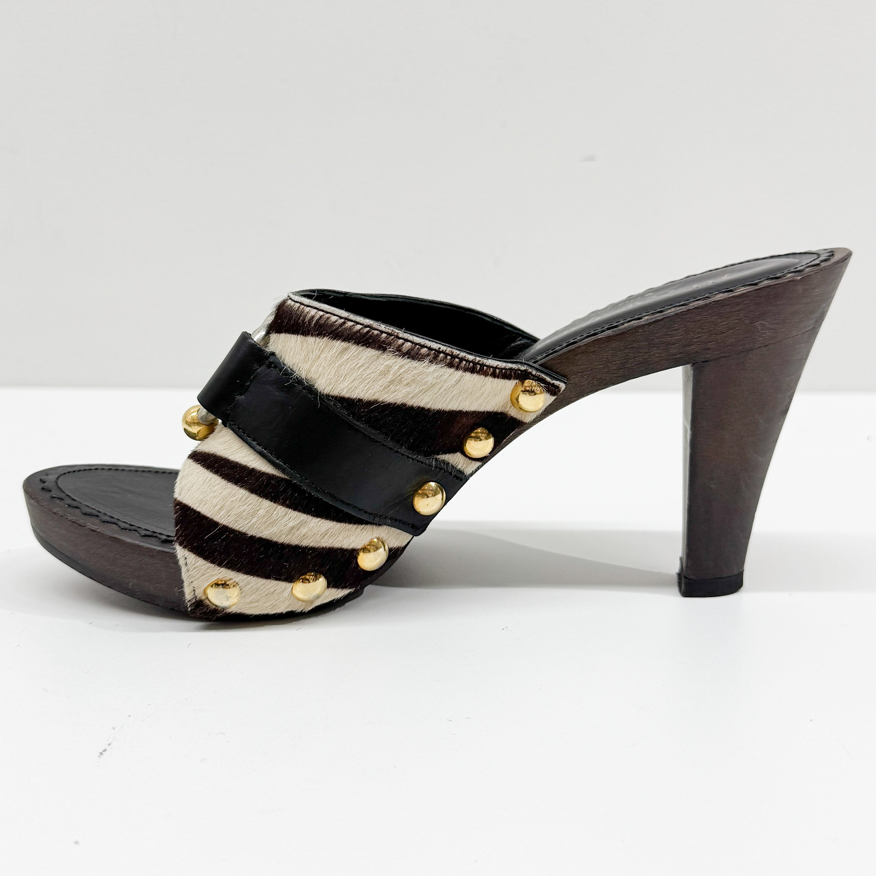Size 36 EU Zebra Print Pony Hair Heels