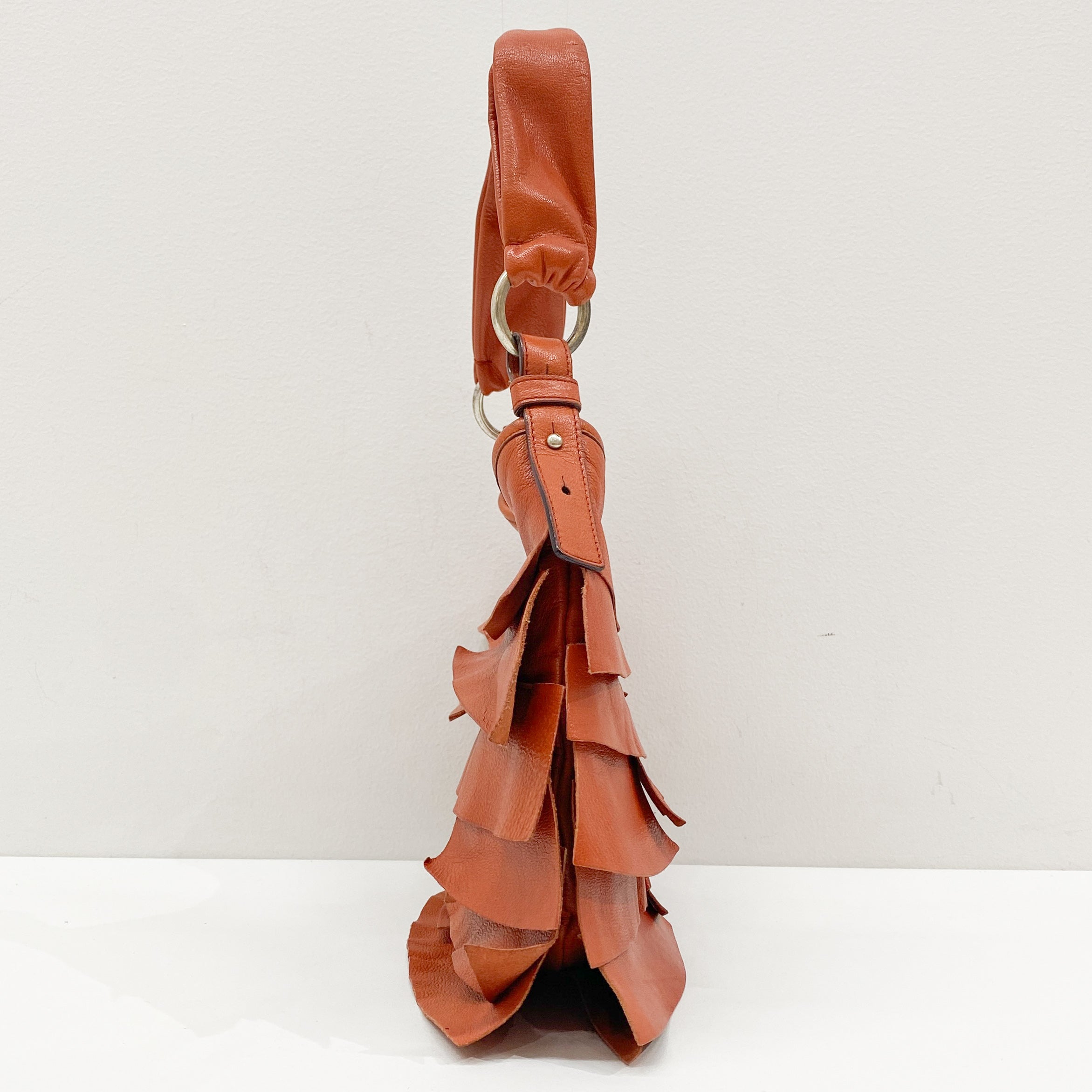 Saint Tropez Orange Leather Shoulder Bag