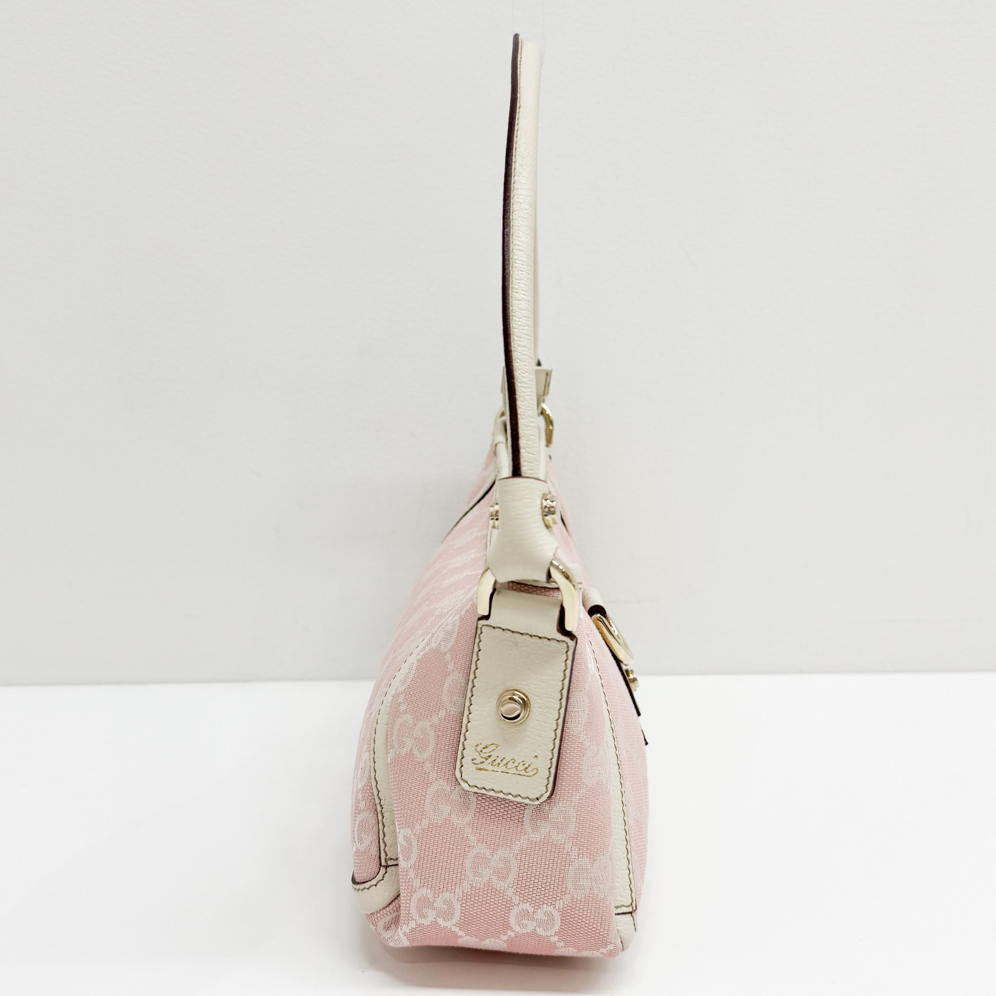 GG Pink Canvas Shoulder Bag