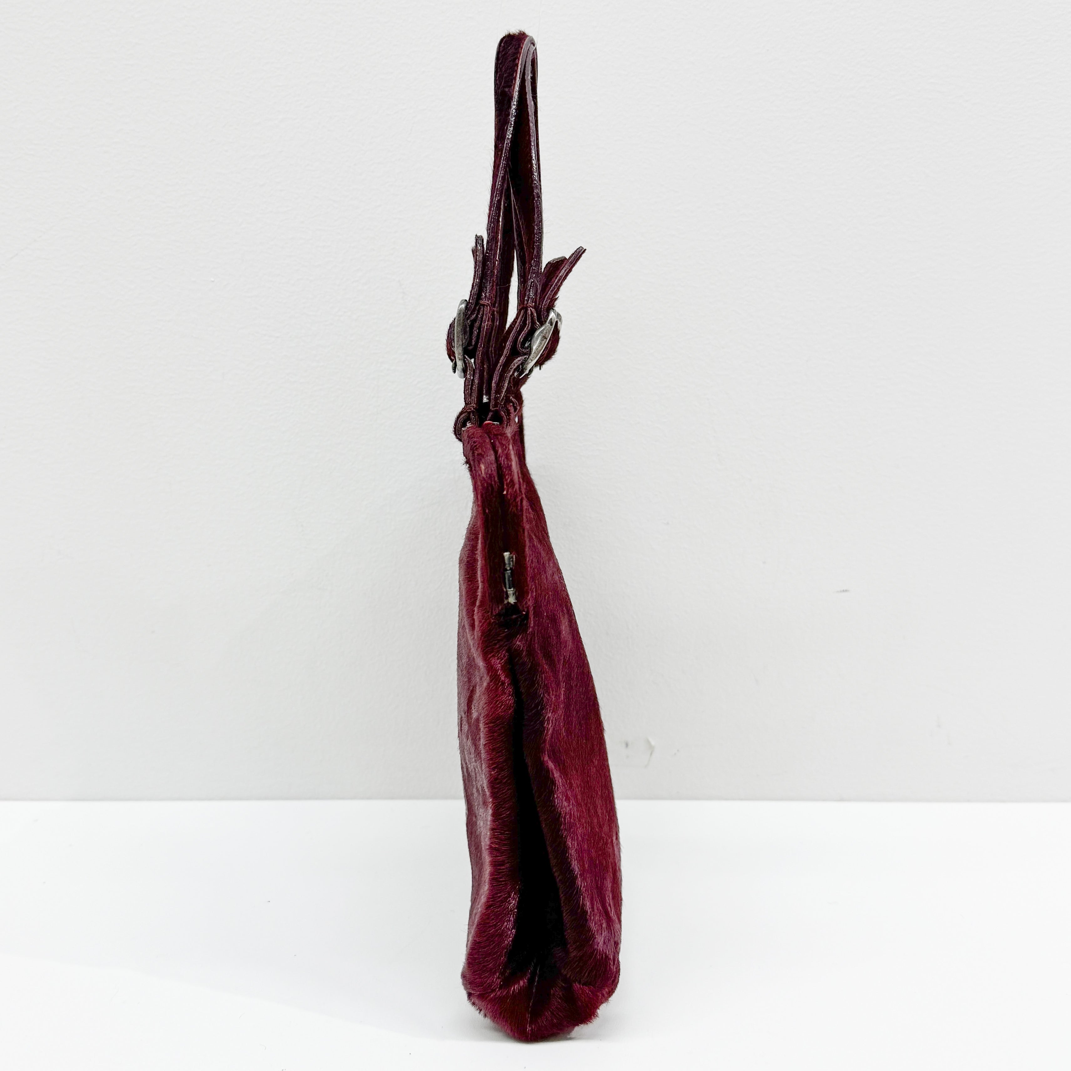 Red Pony Hair Hand Bag