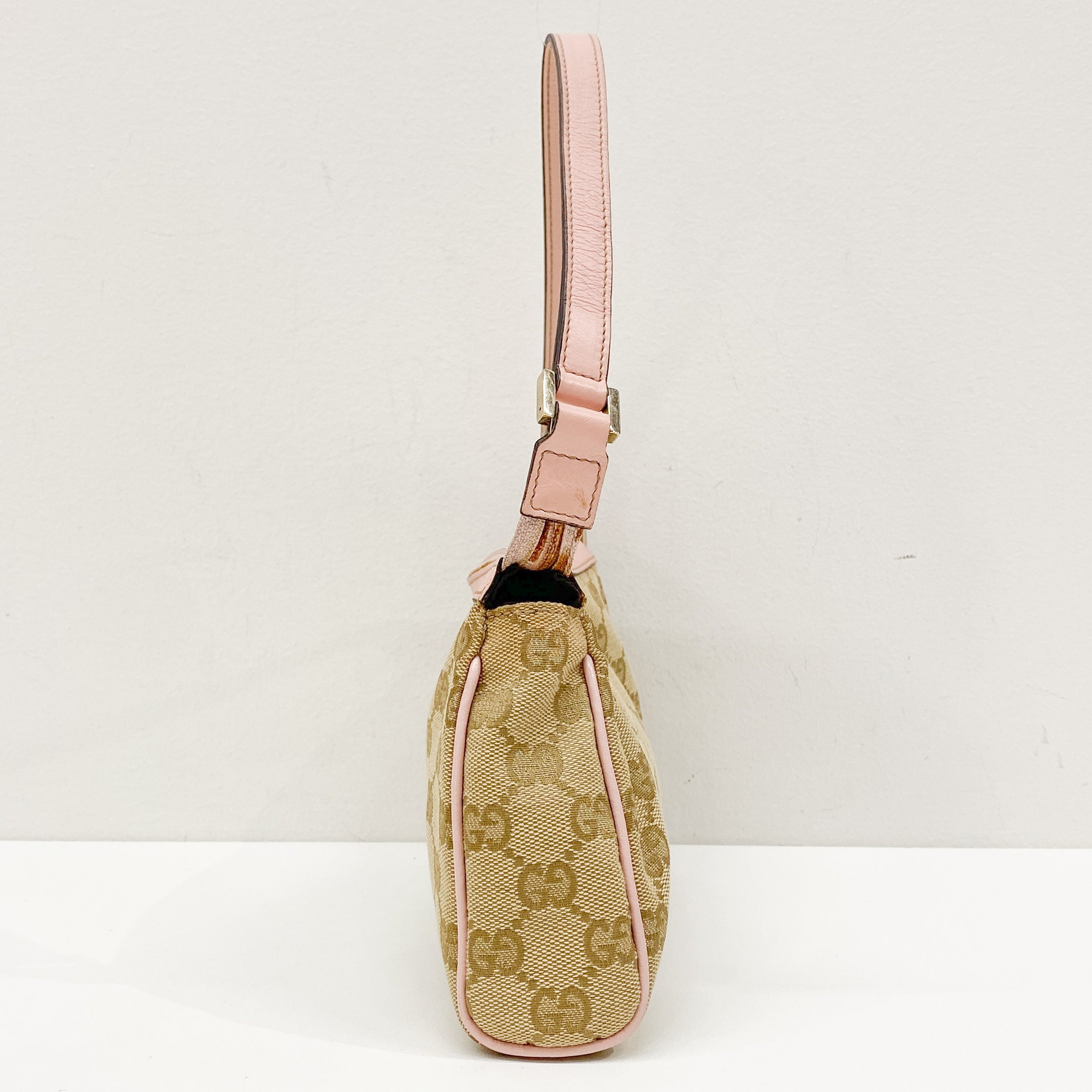 GG Beige Canvas Shoulder Bag