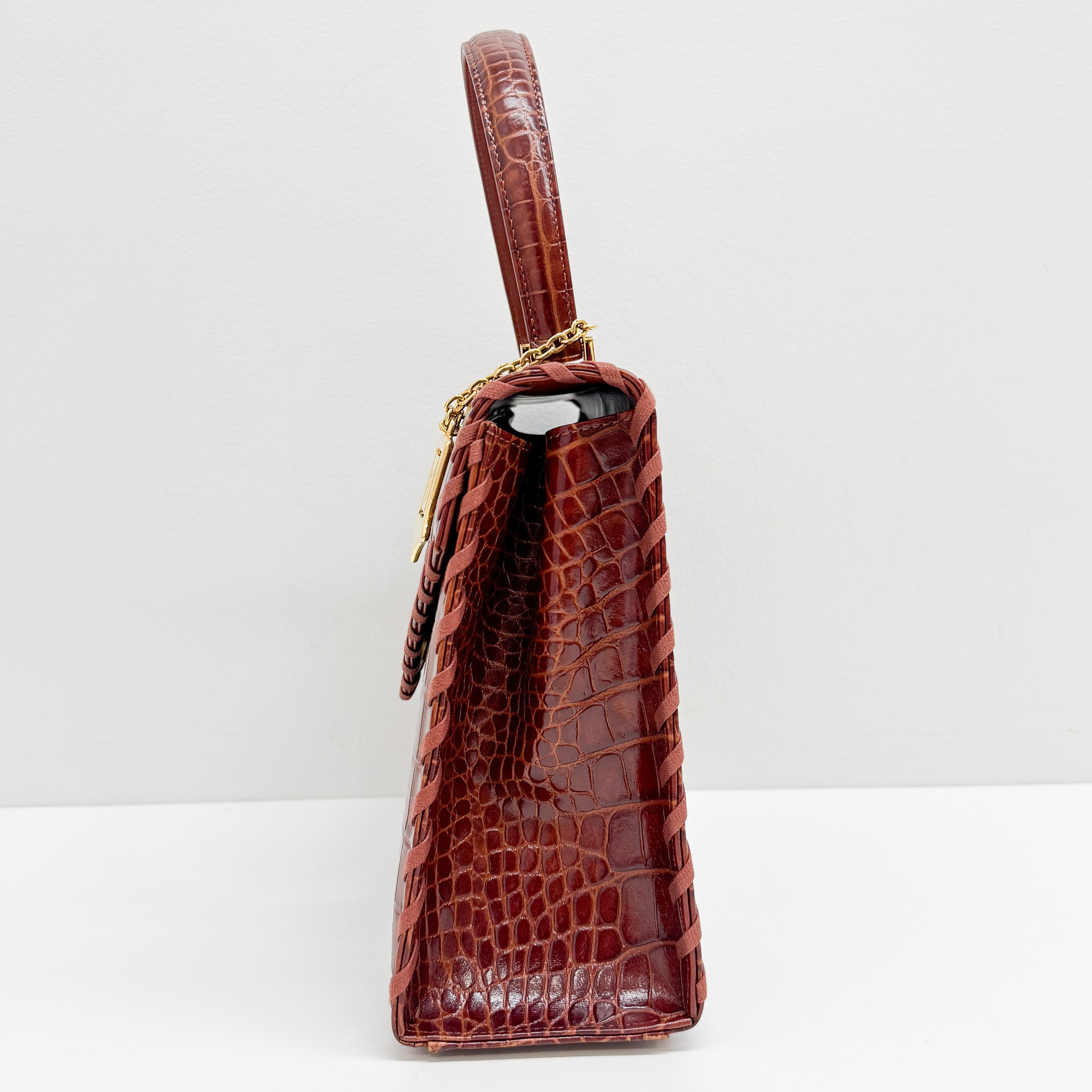 Cassandra Red Leather Hand Bag