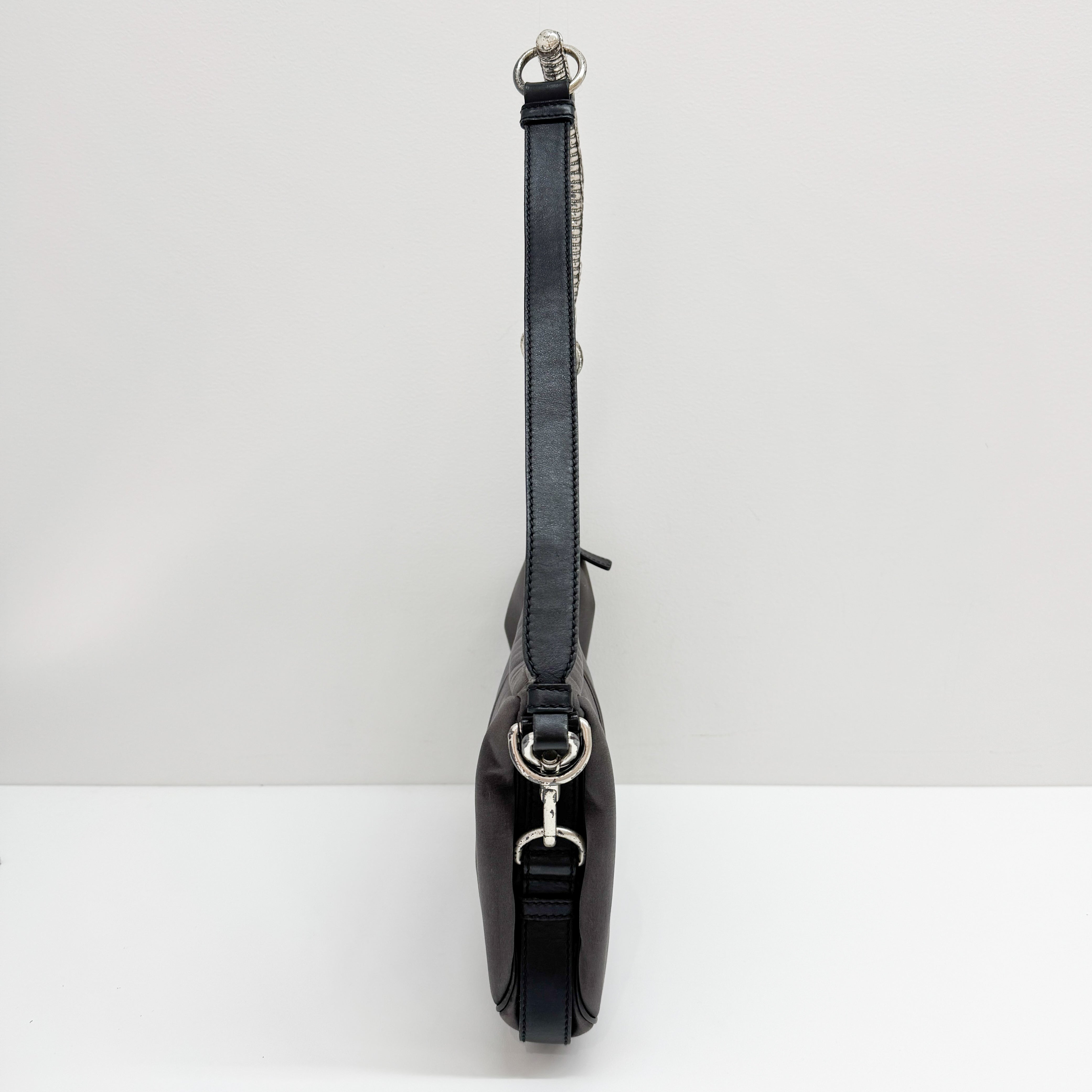 Mombasa Silver Cotton Shoulder Bag