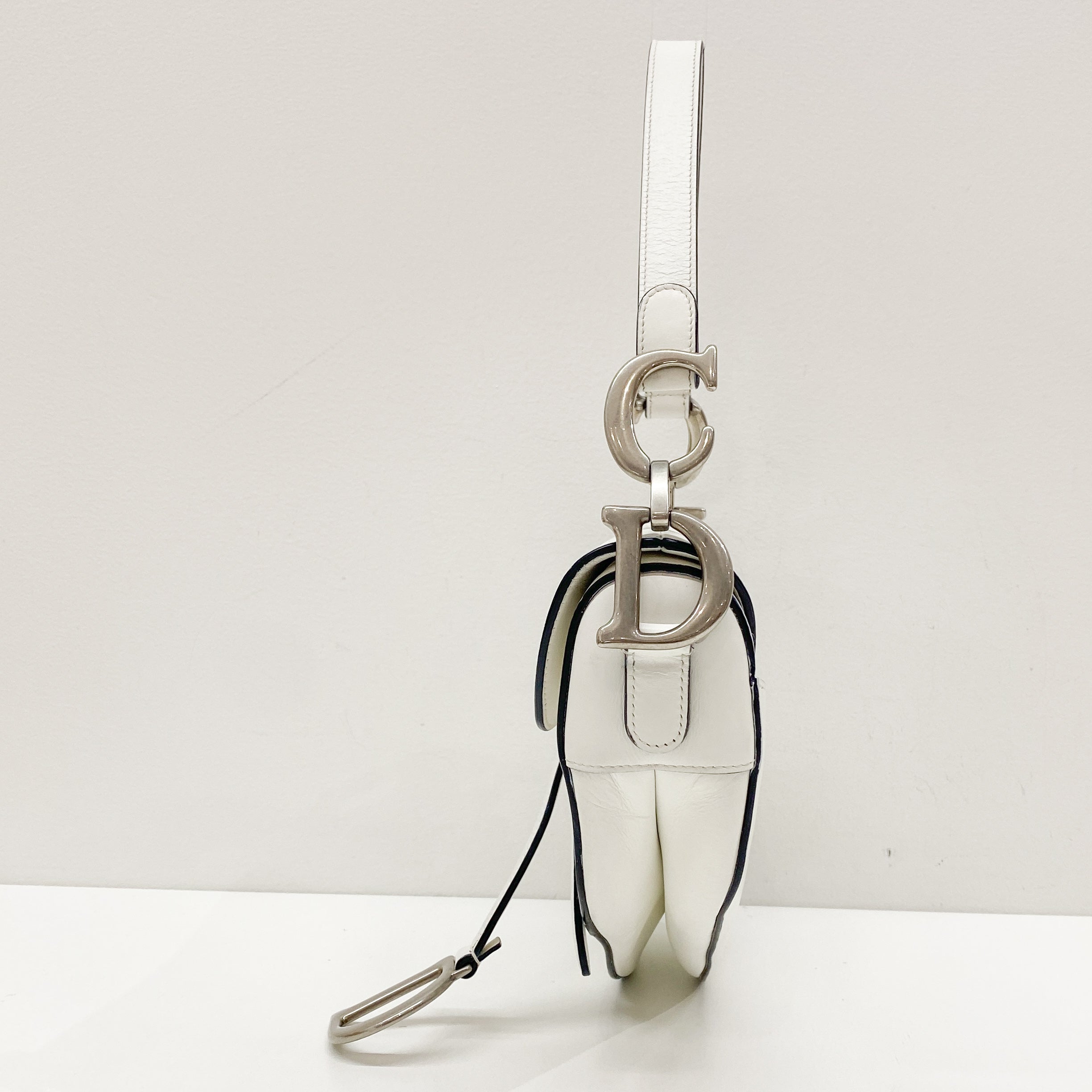 Saddle White Leather Bag