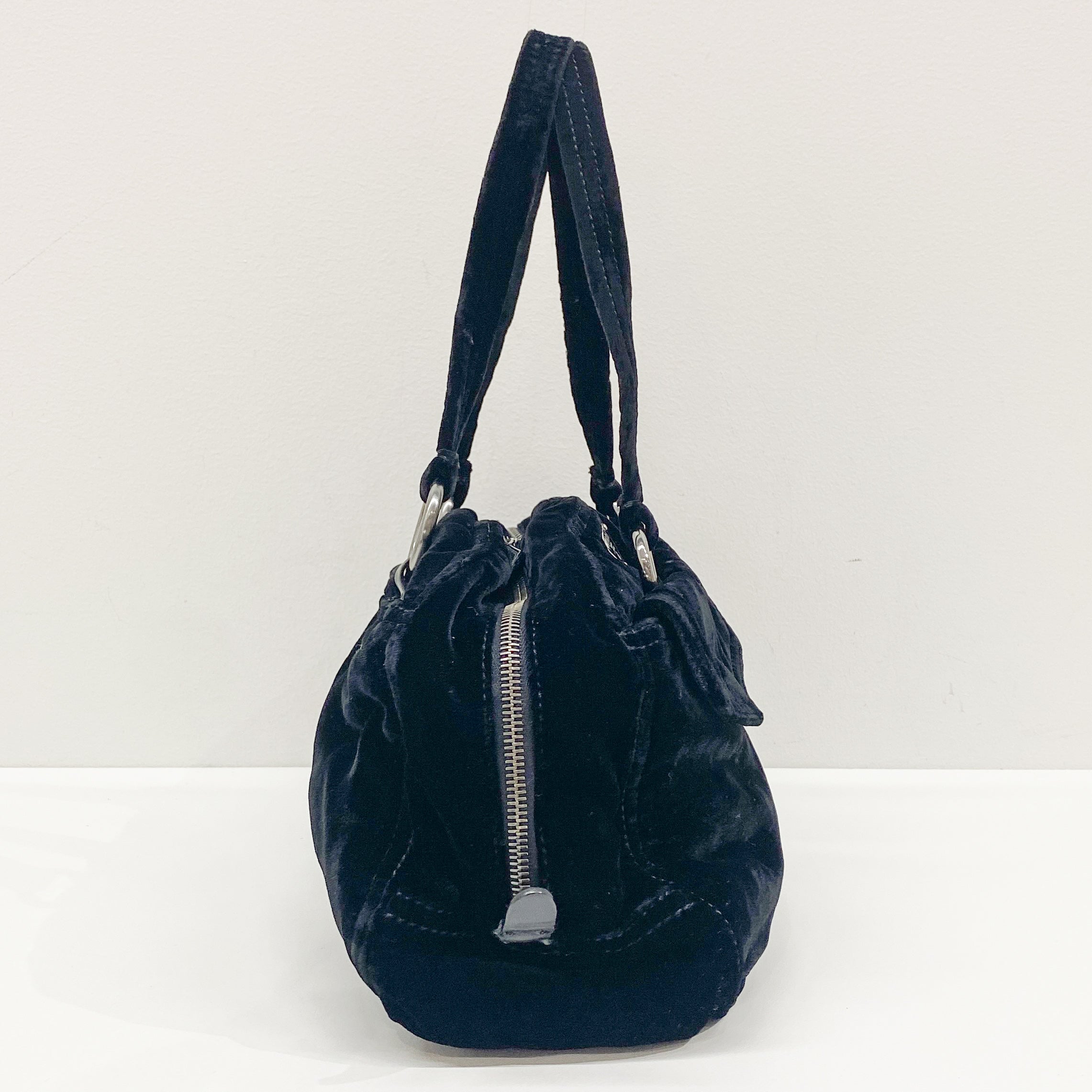 Black Velvet Shoulder Bag
