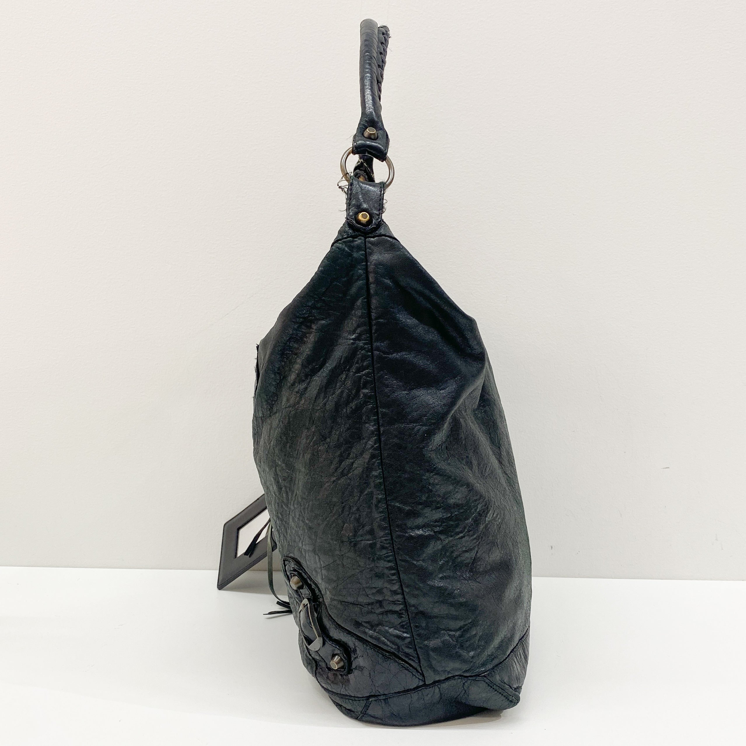 The Day Black Calfskin Leather Shoulder Bag