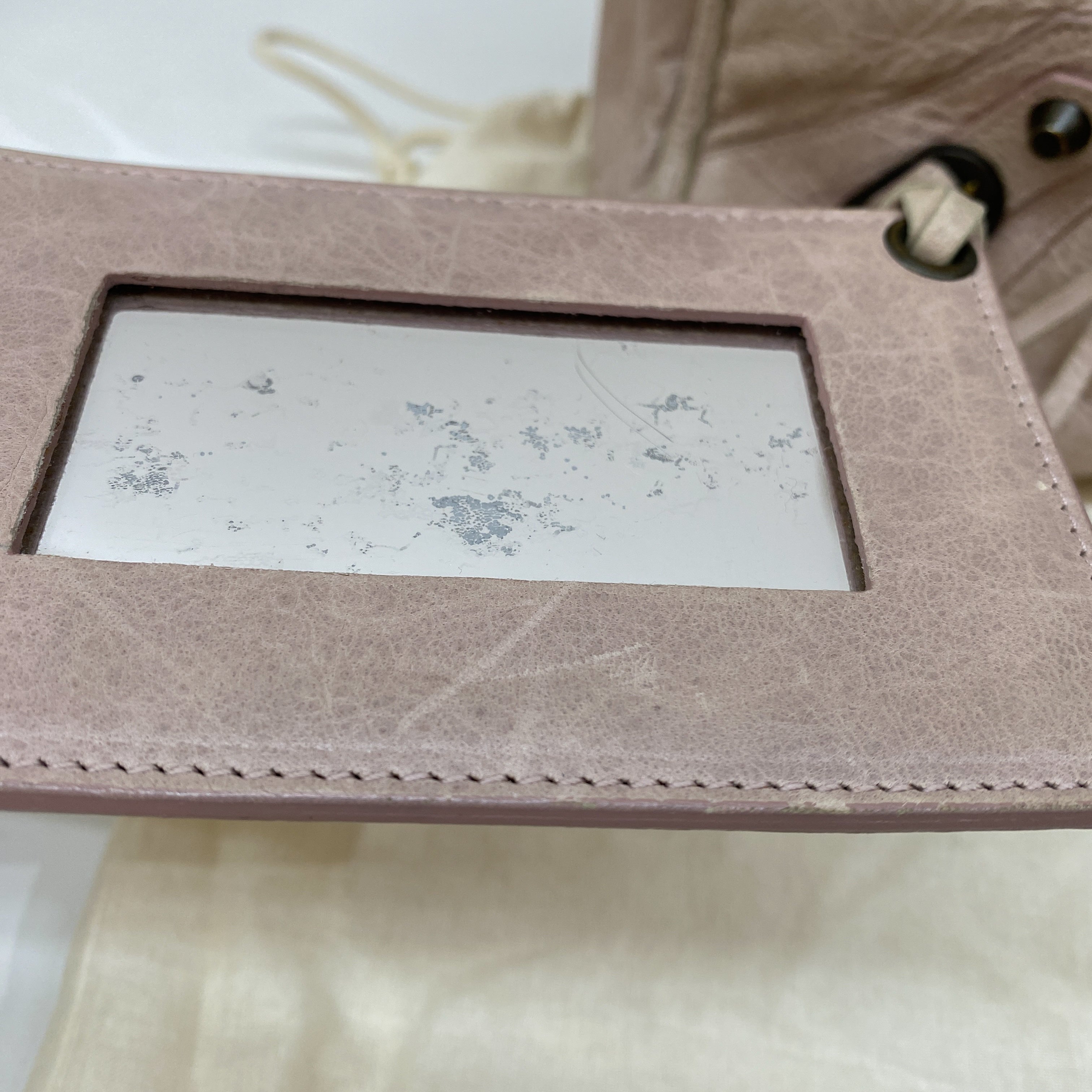 The City Beige Leather Two Way Bag