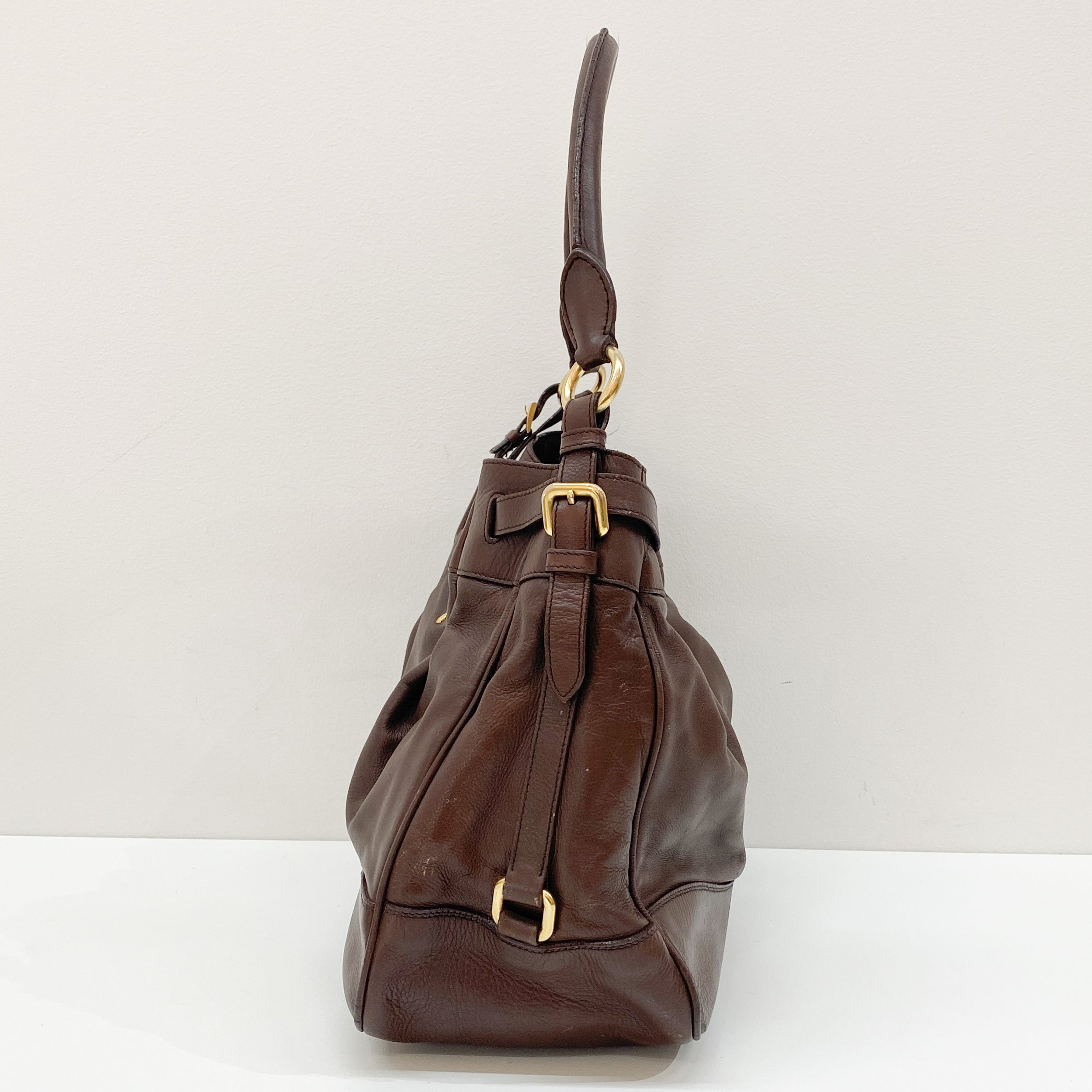Brown Leather Shoulder Bag