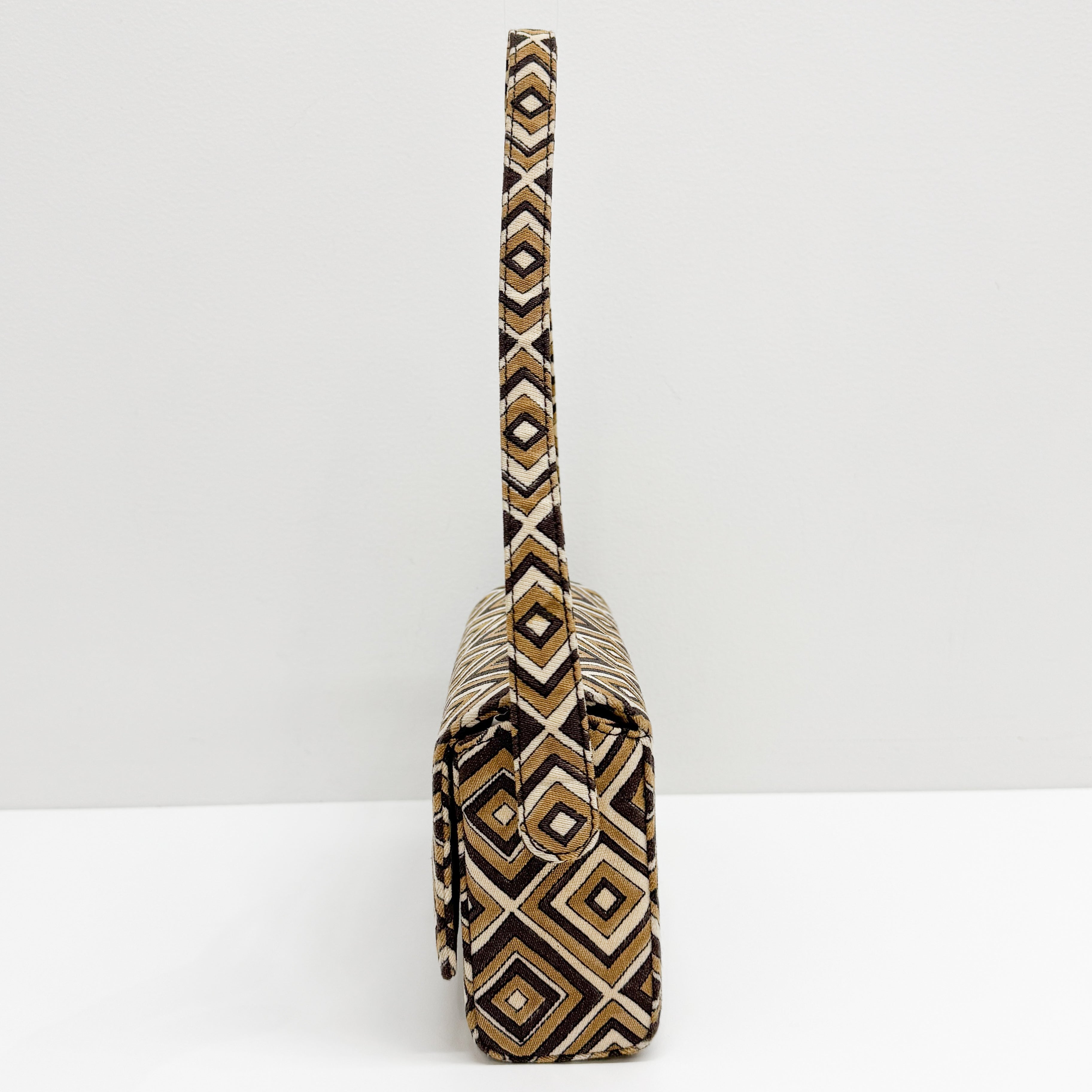 Brown Canvas Shoulder Bag