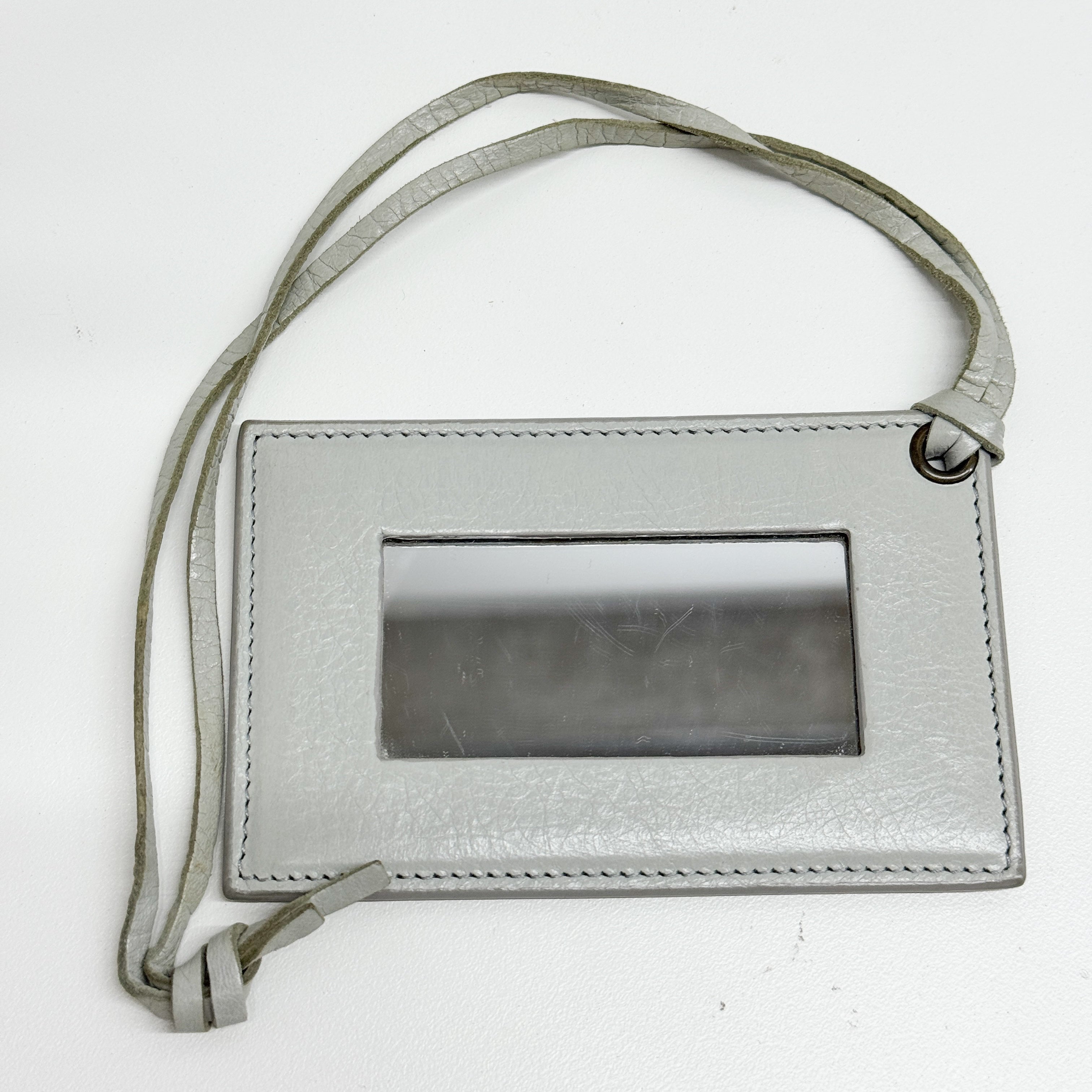 The City Grey Calfskin Leather Two Way Bag