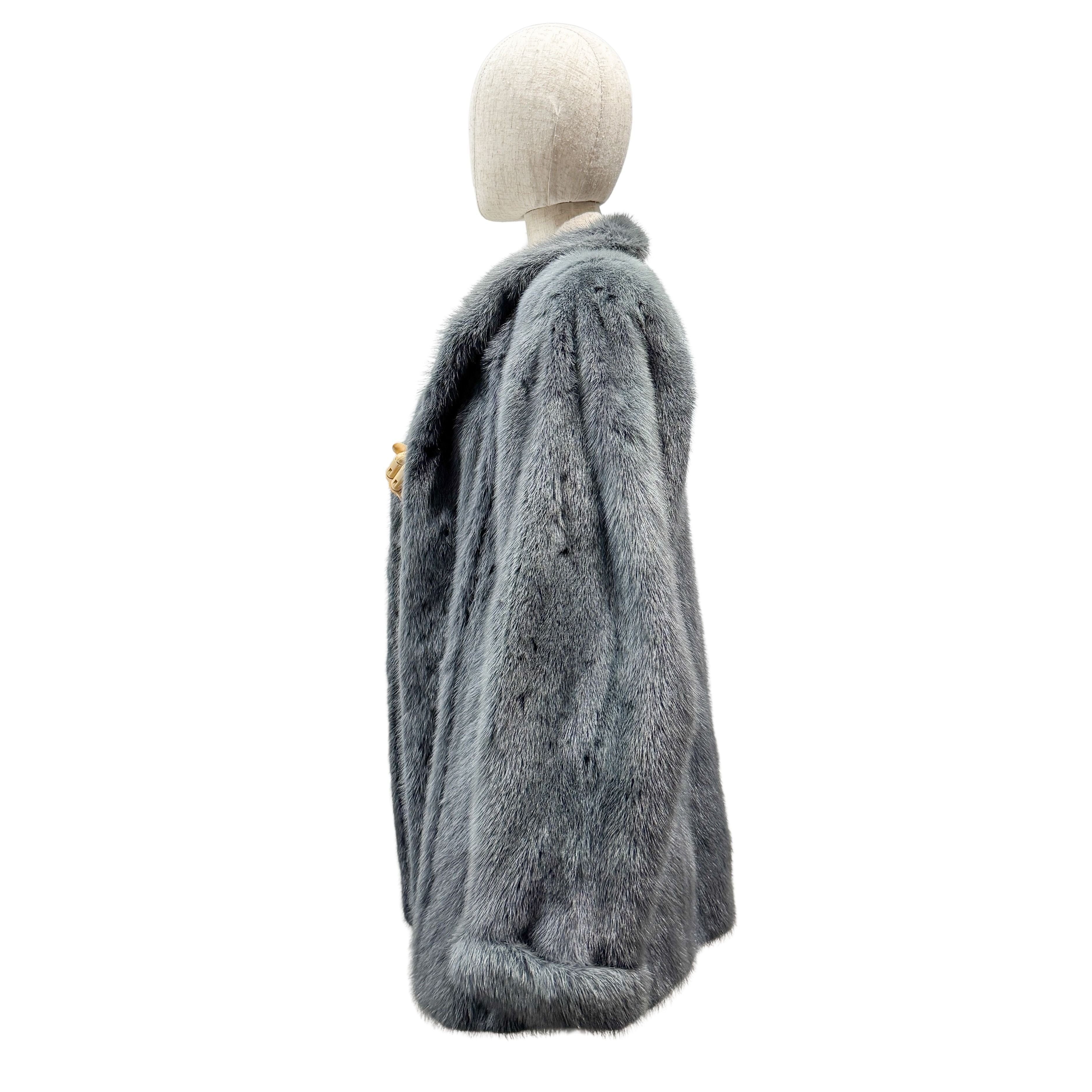 Size US 12 Grey Mink Fur Coat
