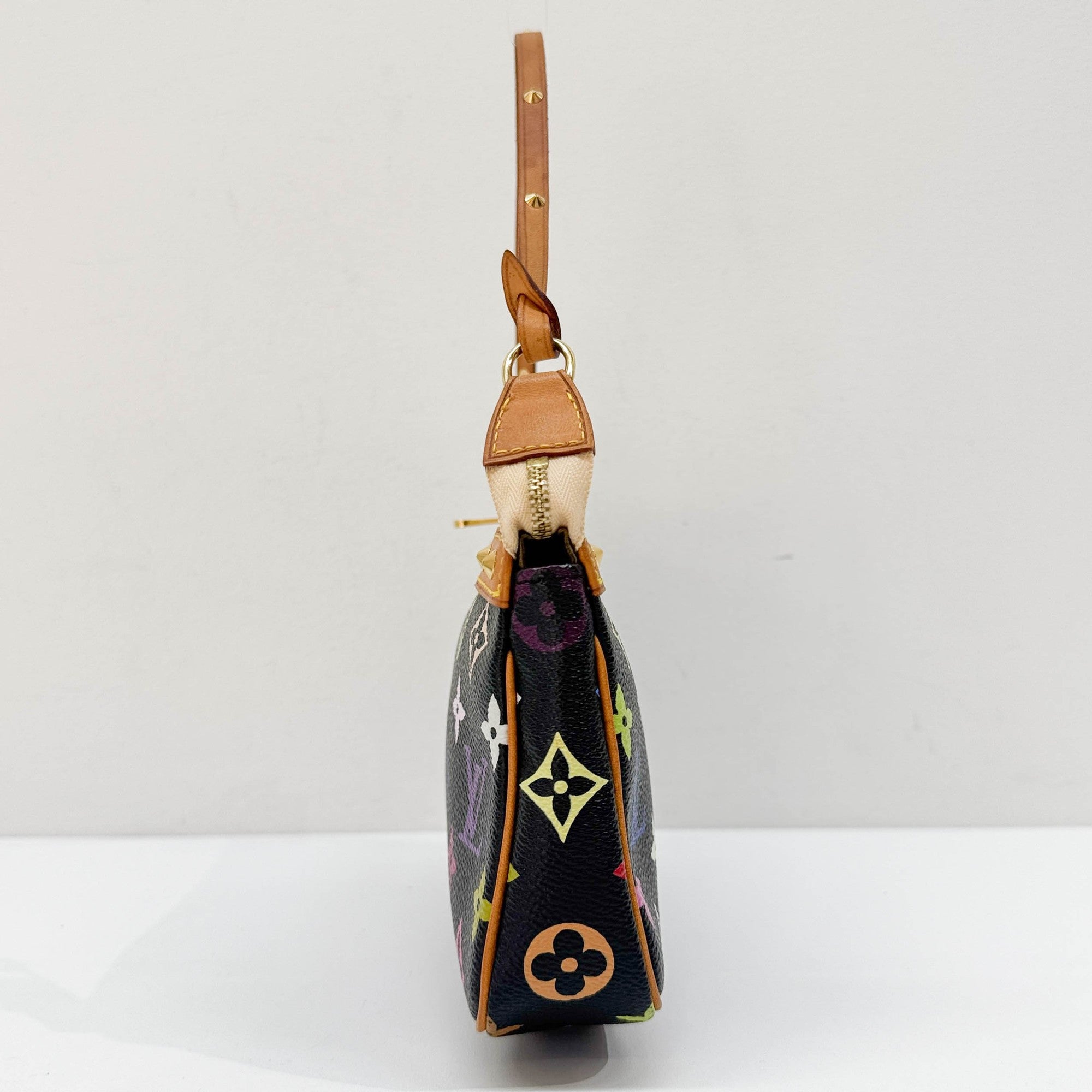 LV x Takashi Murakami Black Canvas Pochette Accessoire