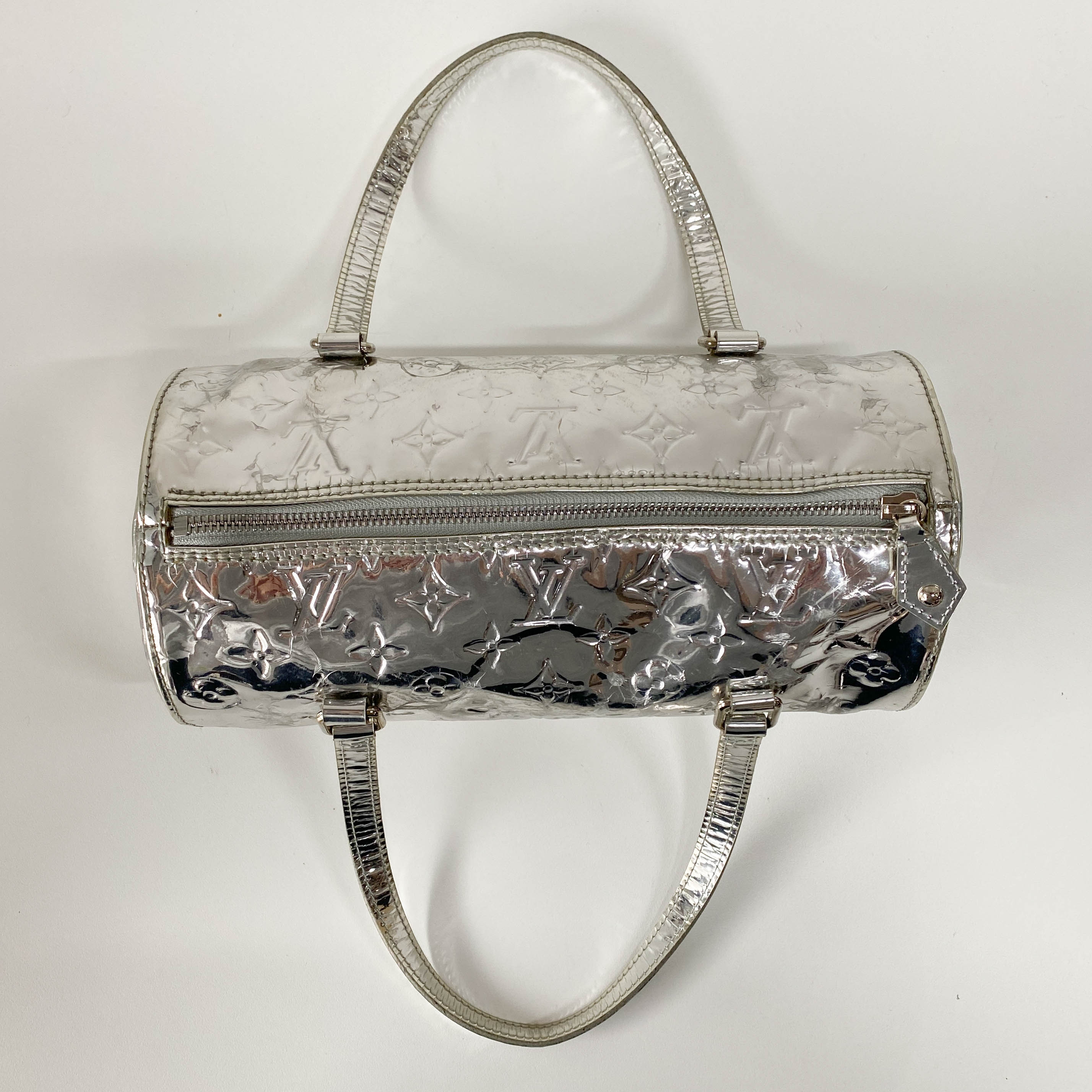 Papillon Monogram Miroir Silver Shoulder Bag