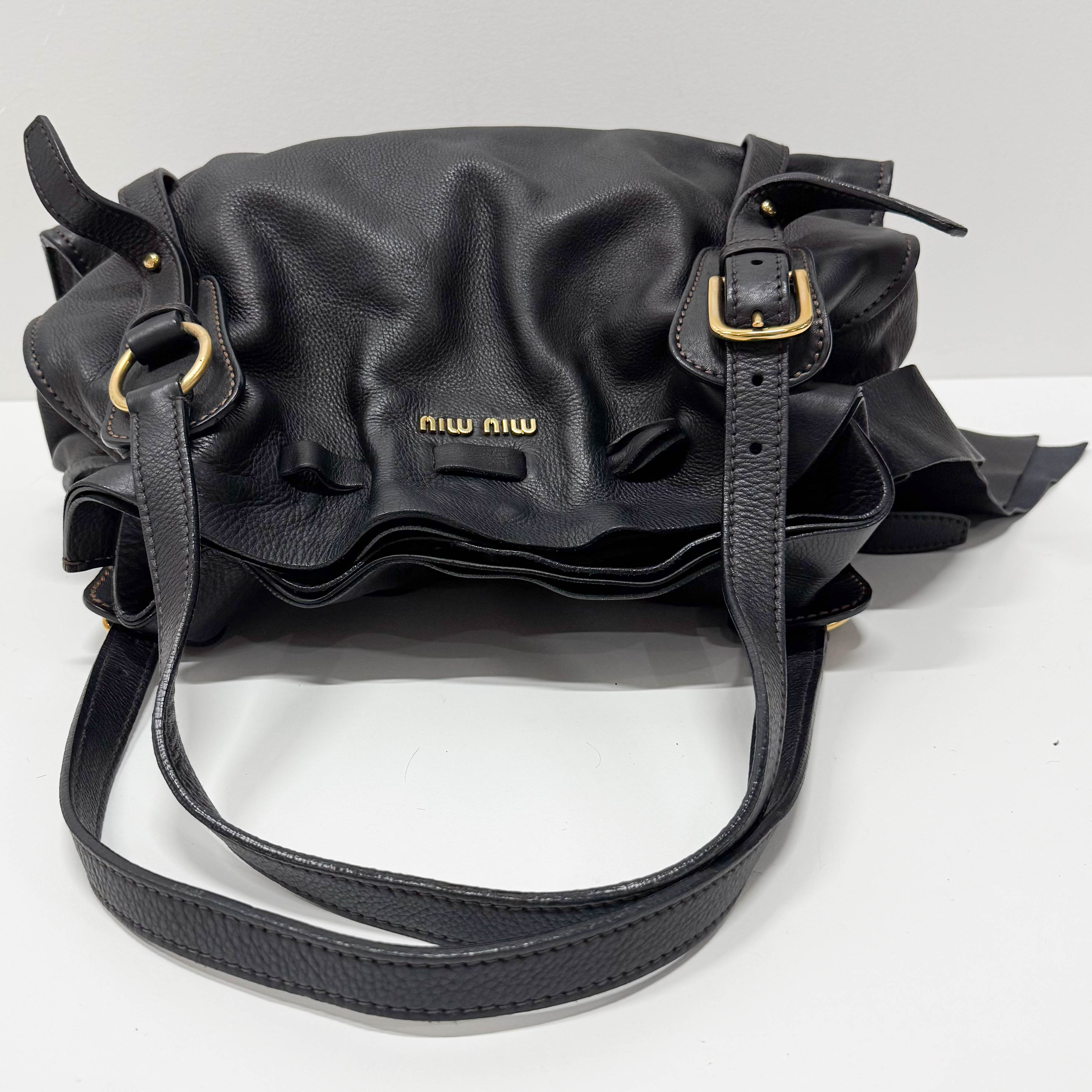 Black Leather Shoulder Bag