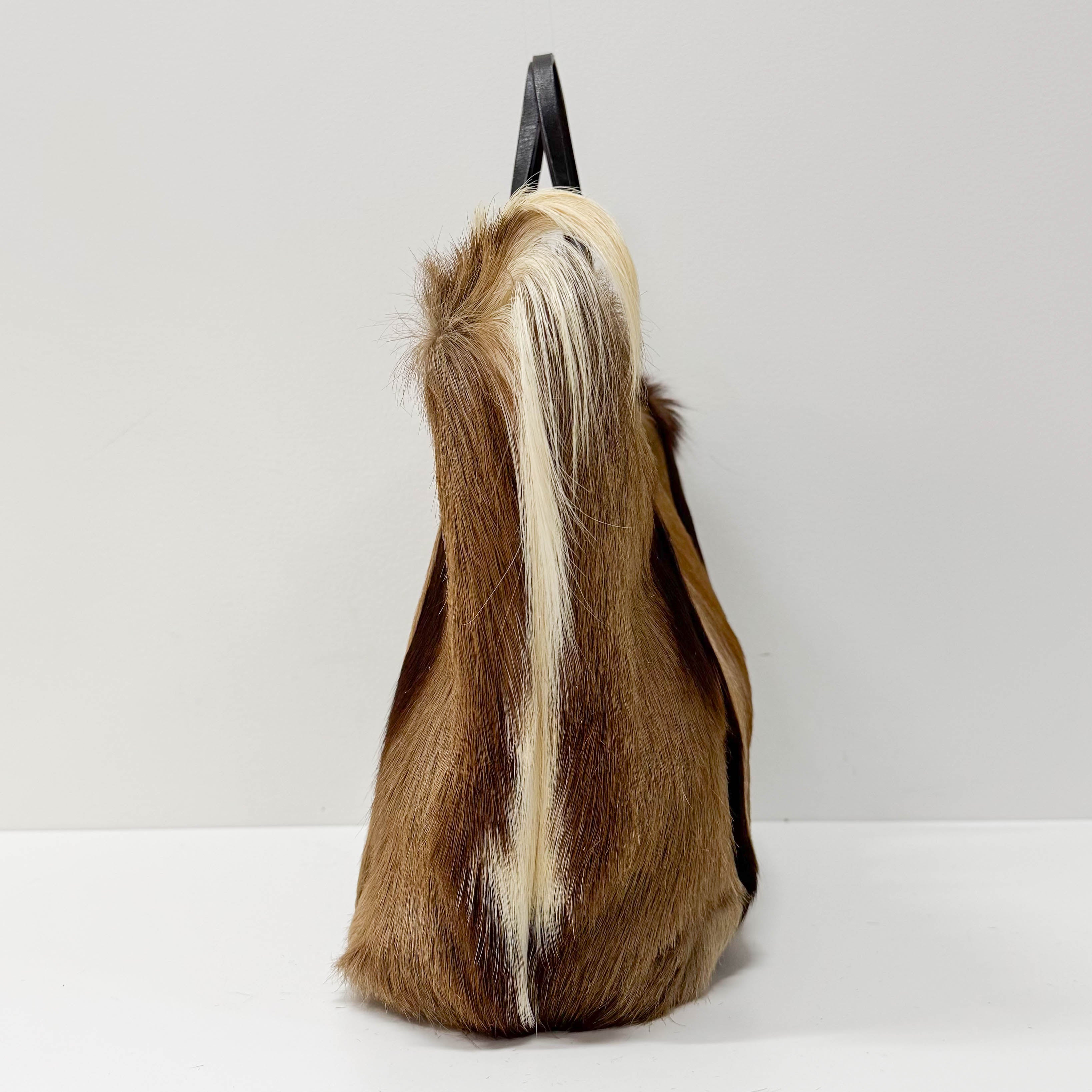 Brown Pony Hair Tote Bag