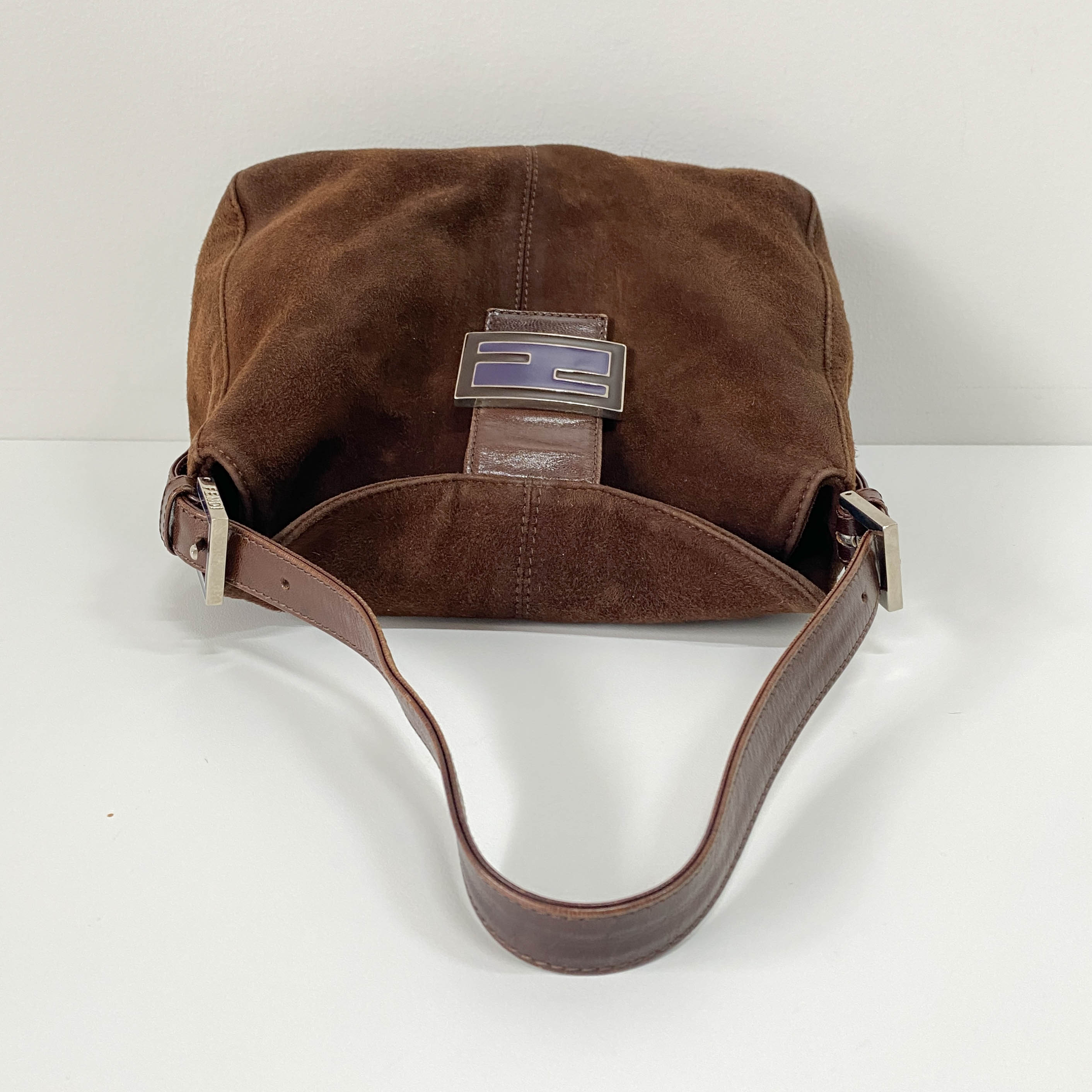 Vintage Brown Suede Shoulder Bag