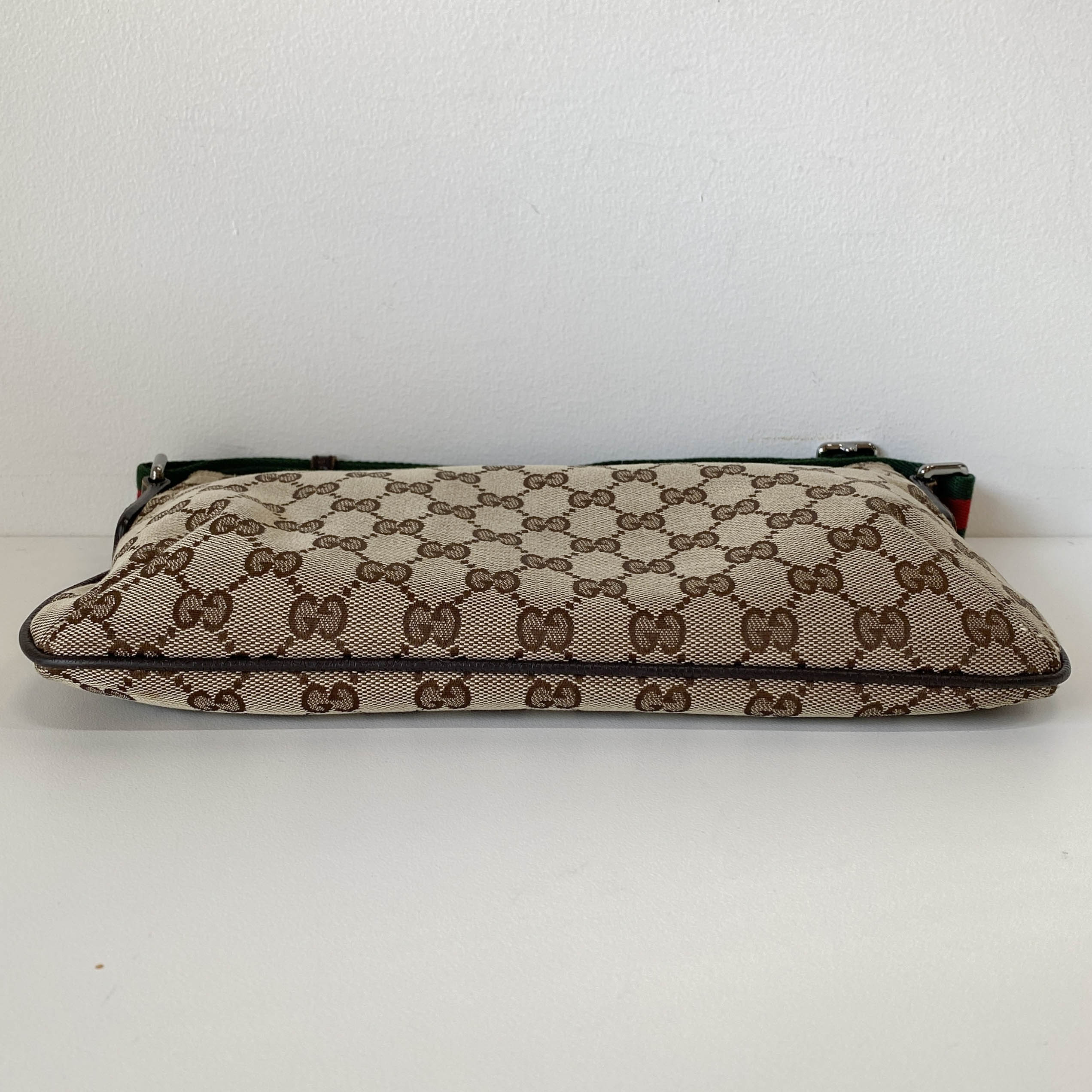 GG Beige/Brown Canvas Shoulder Bag