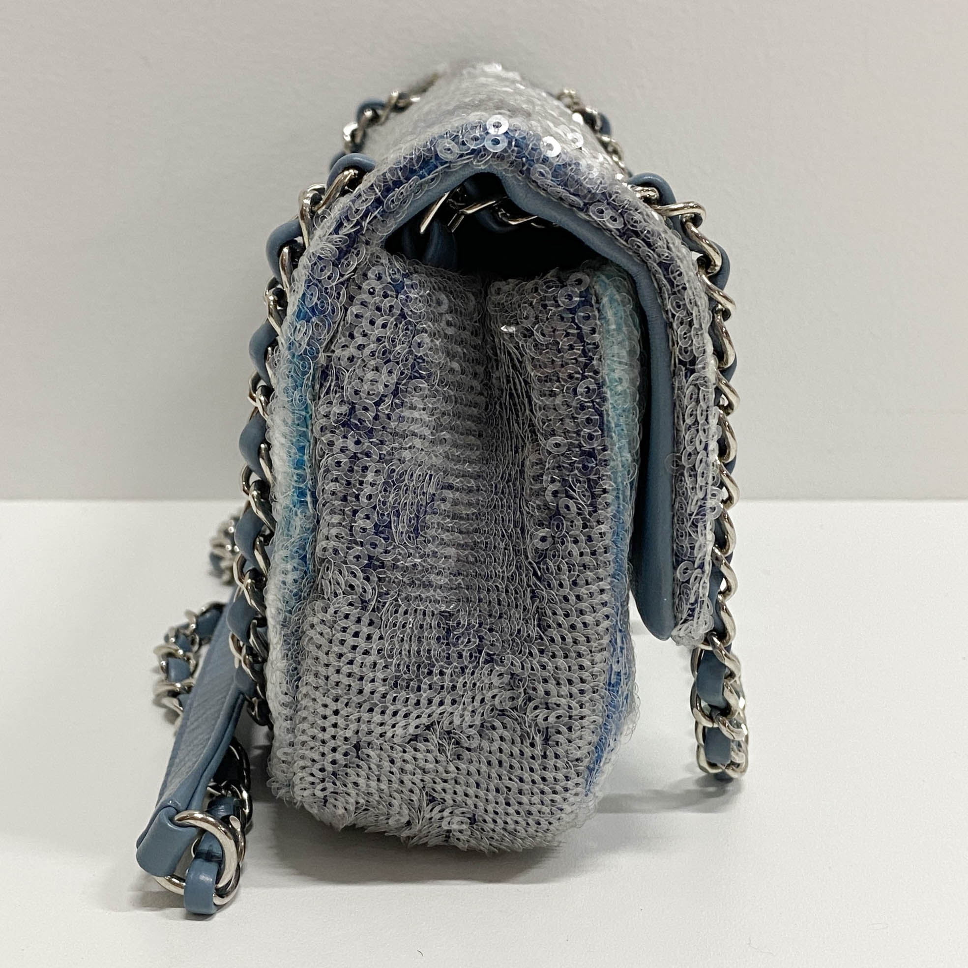 Small Waterfall Timeless Blue Sequin Bag