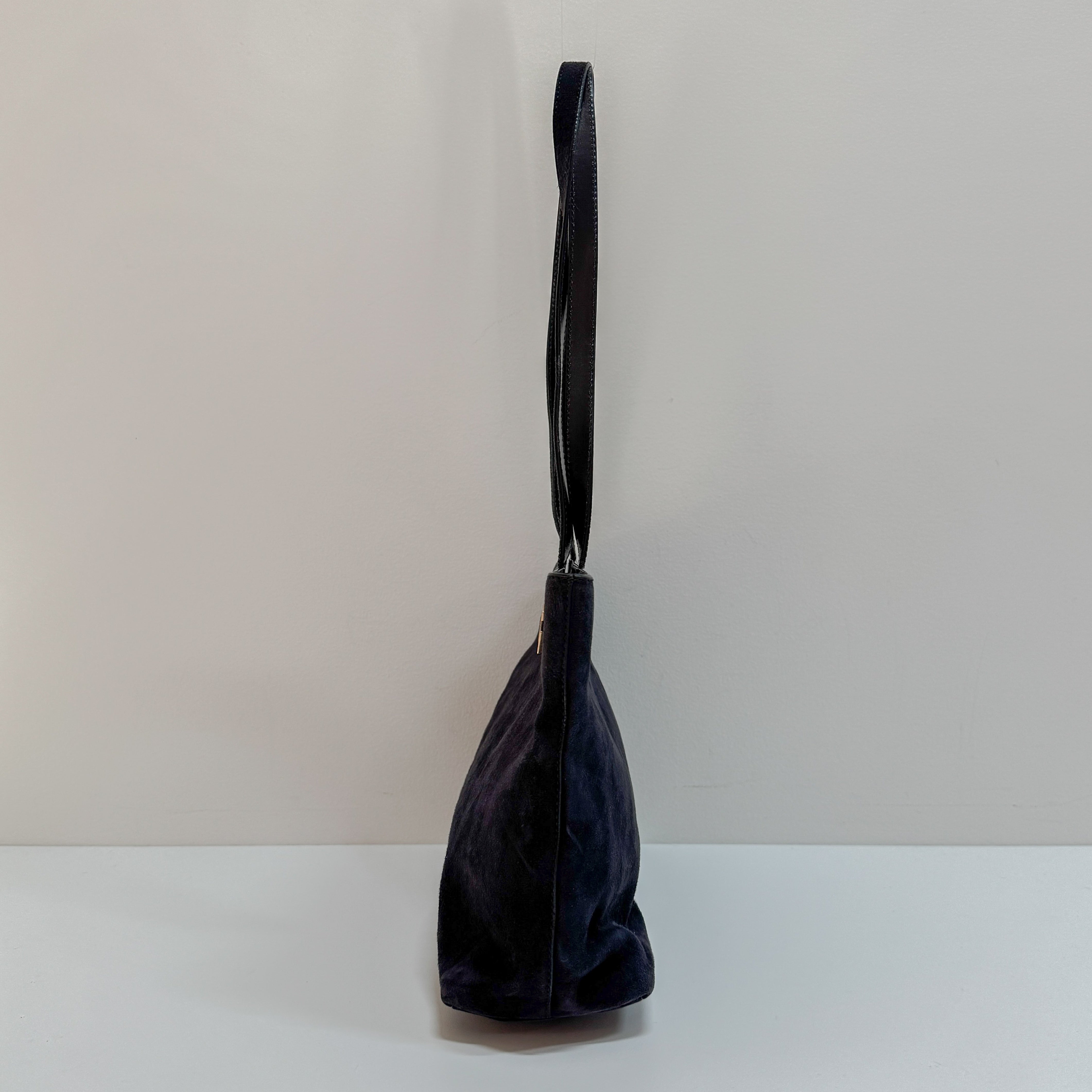 Black Suede Tote Bag