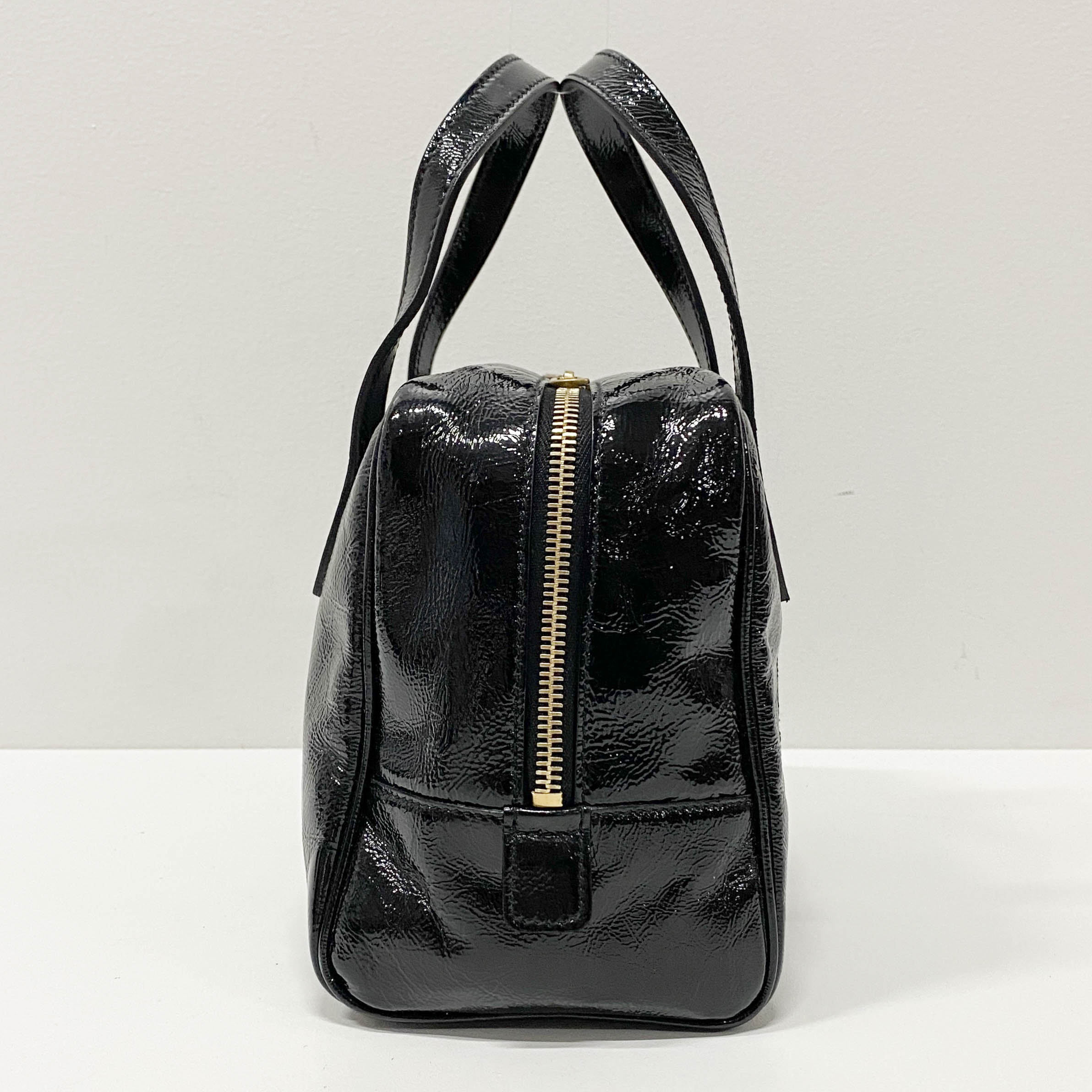 Black Patent Leather Handbag