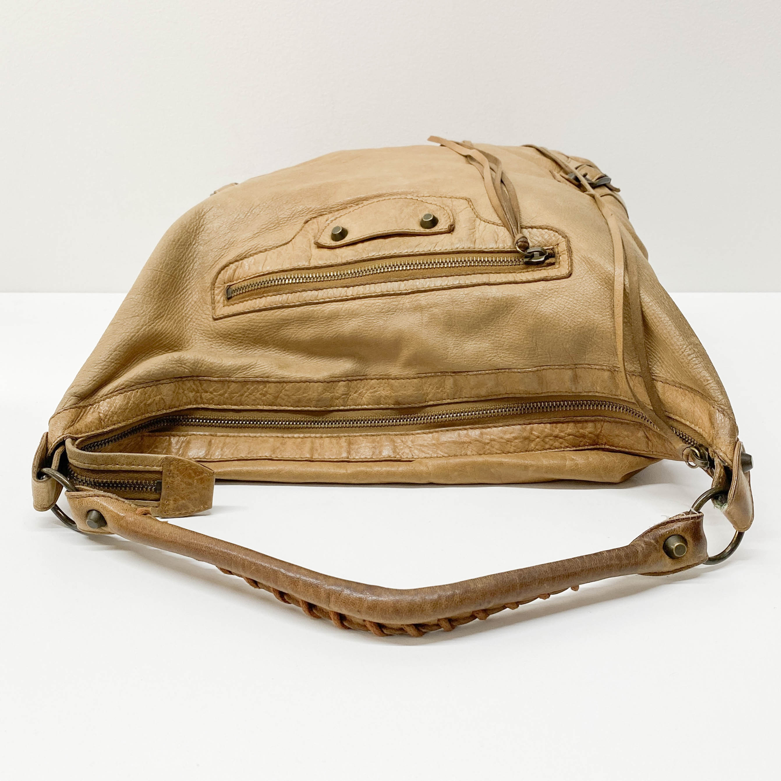 The Day Brown Calfskin Leather Hobo Bag