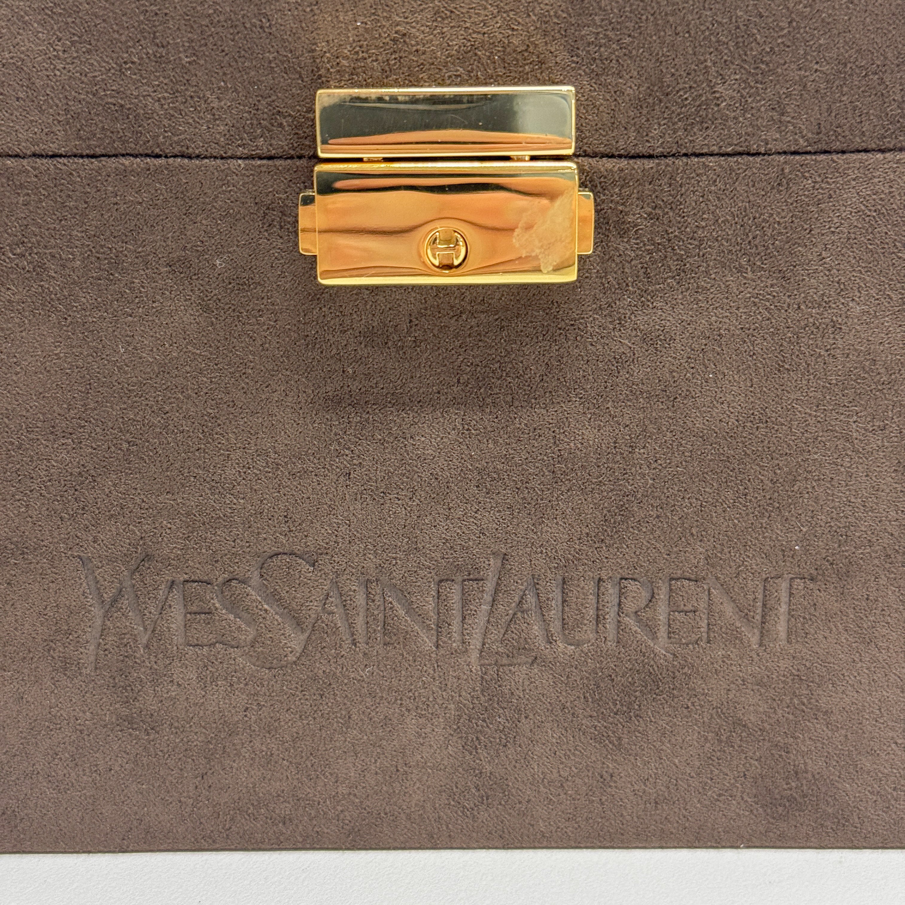 Brown Suede Makeup/Vanity Bag