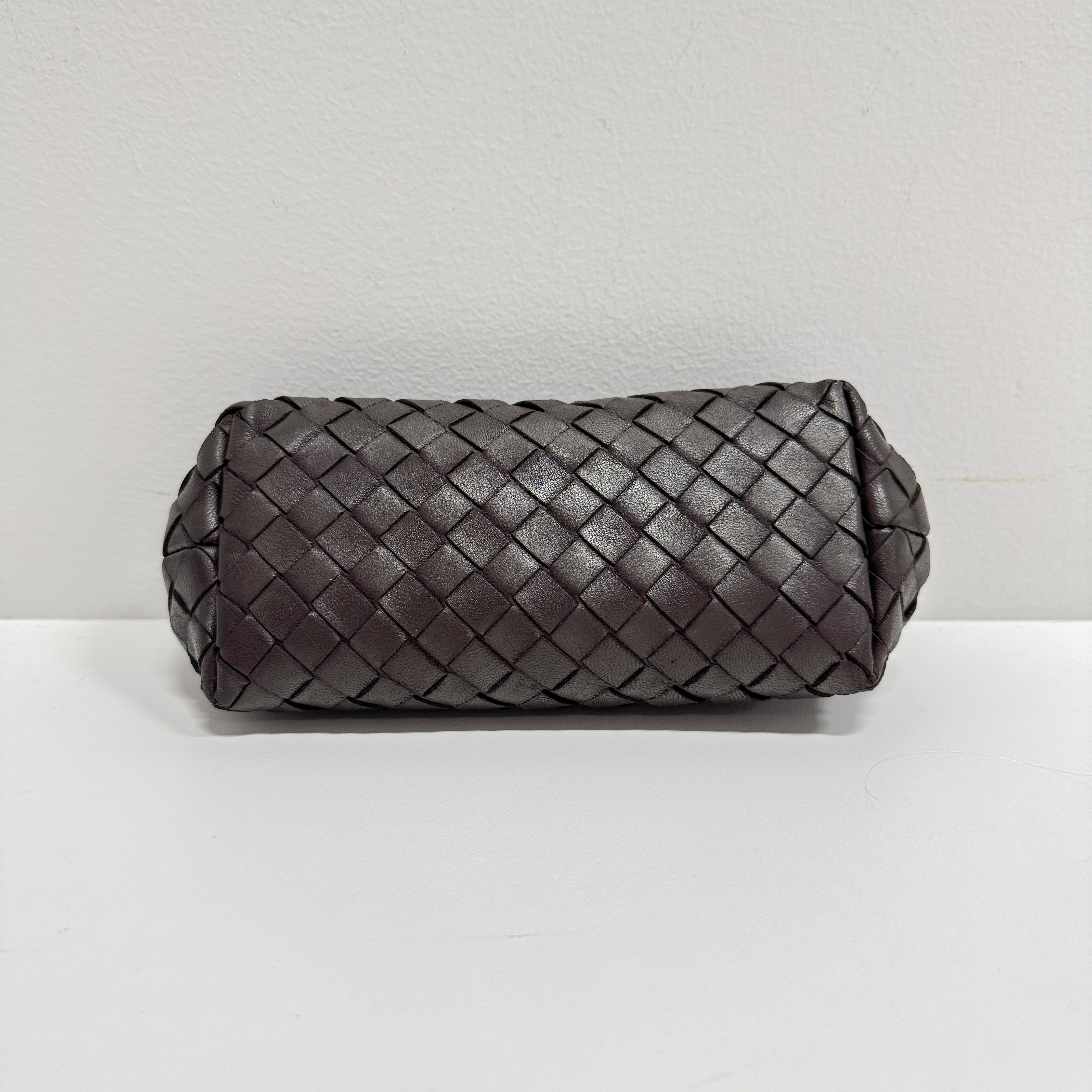 Intrecciato Brown Leather Pouch