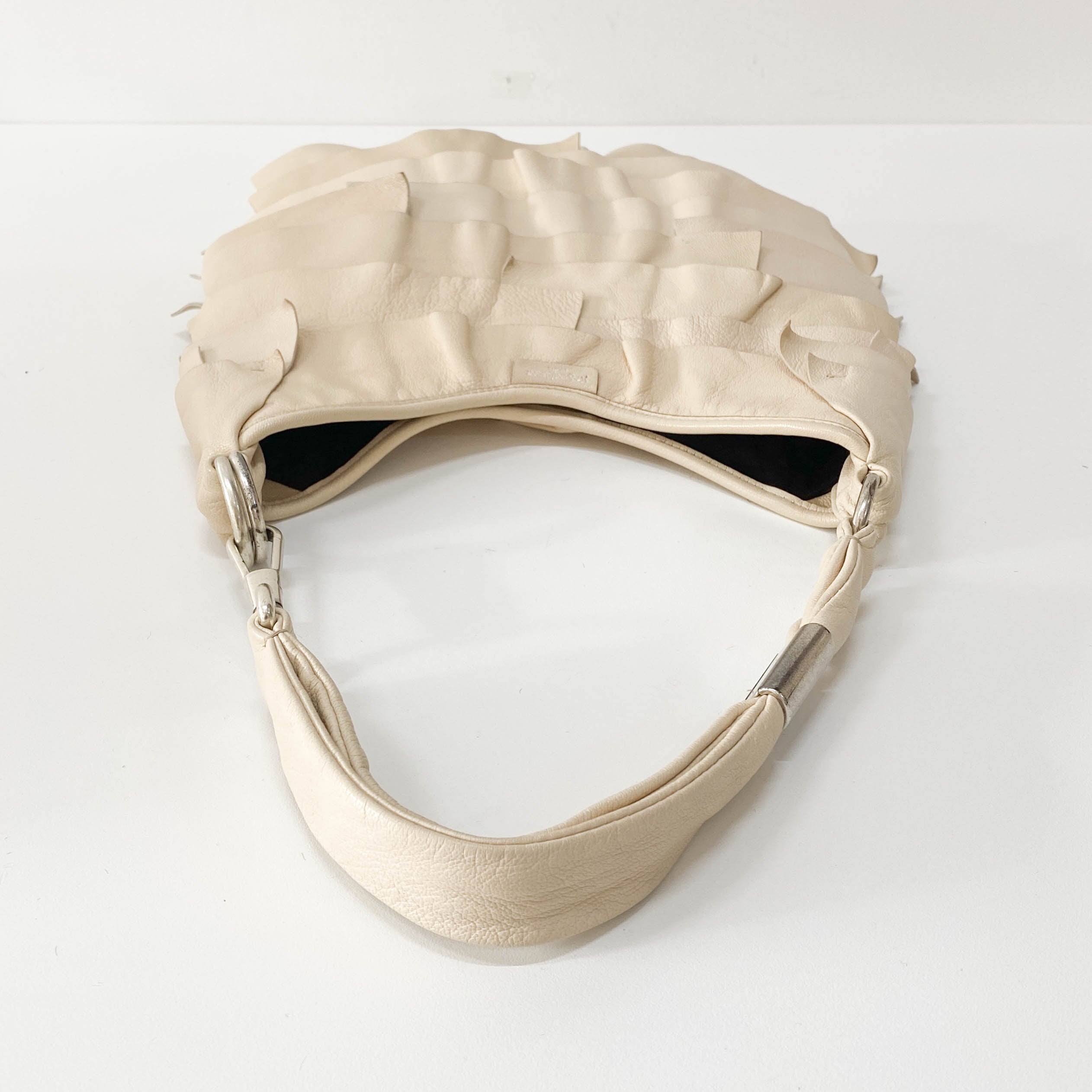 Saint Tropez Beige Leather Shoulder Bag