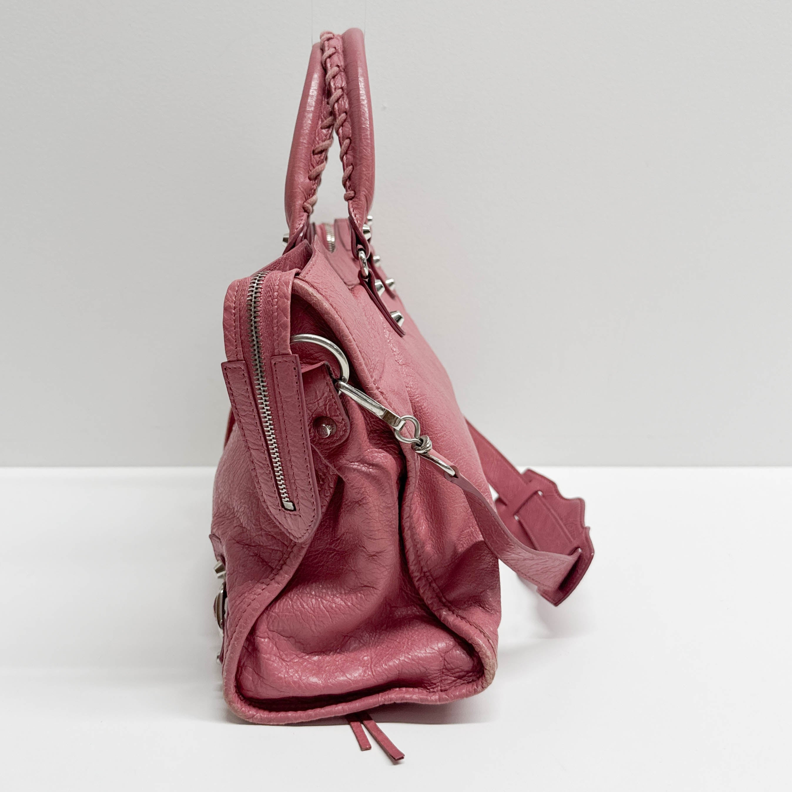 City Pink Leather Two Way Bag