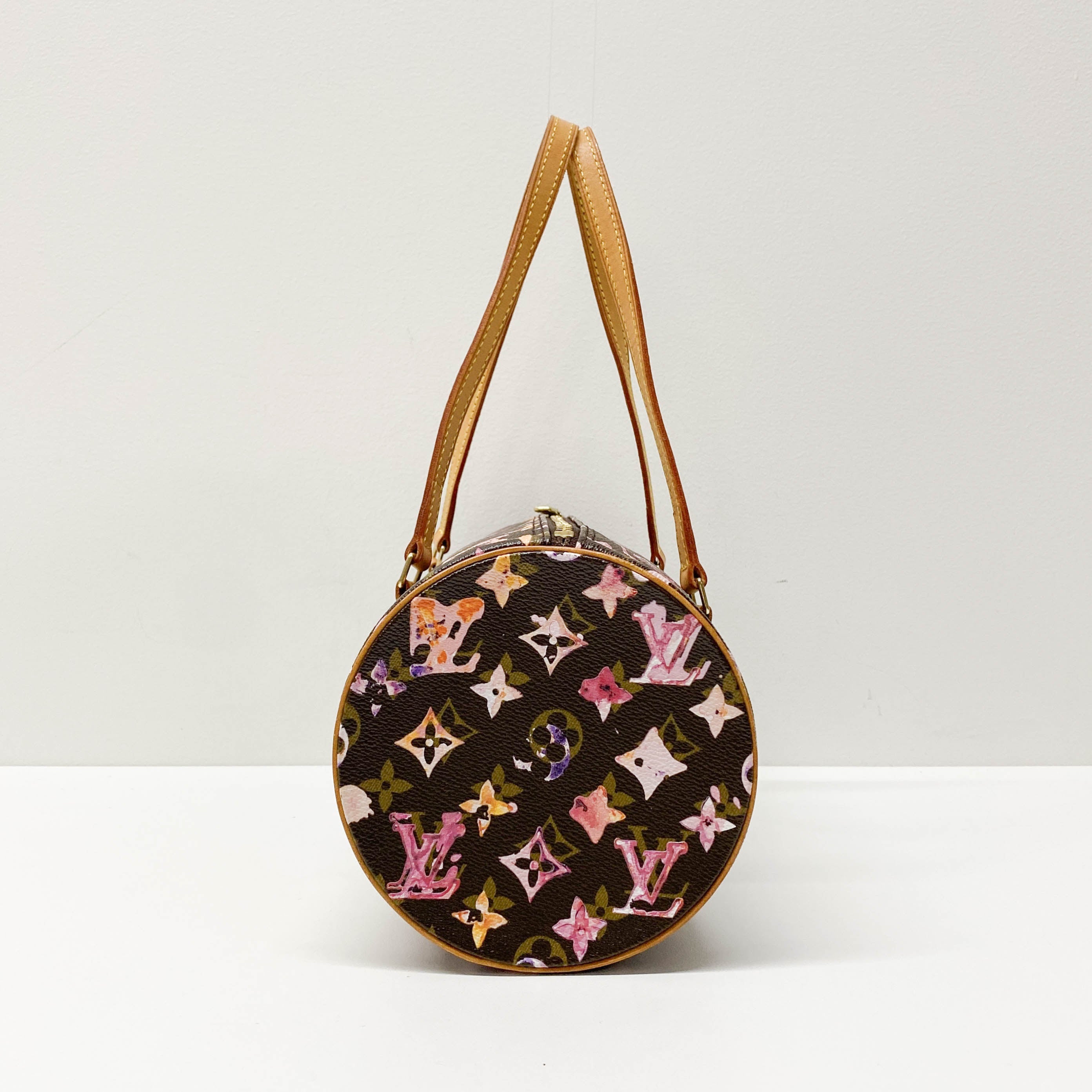 Papillon Watercolor Monogram Hand Bag