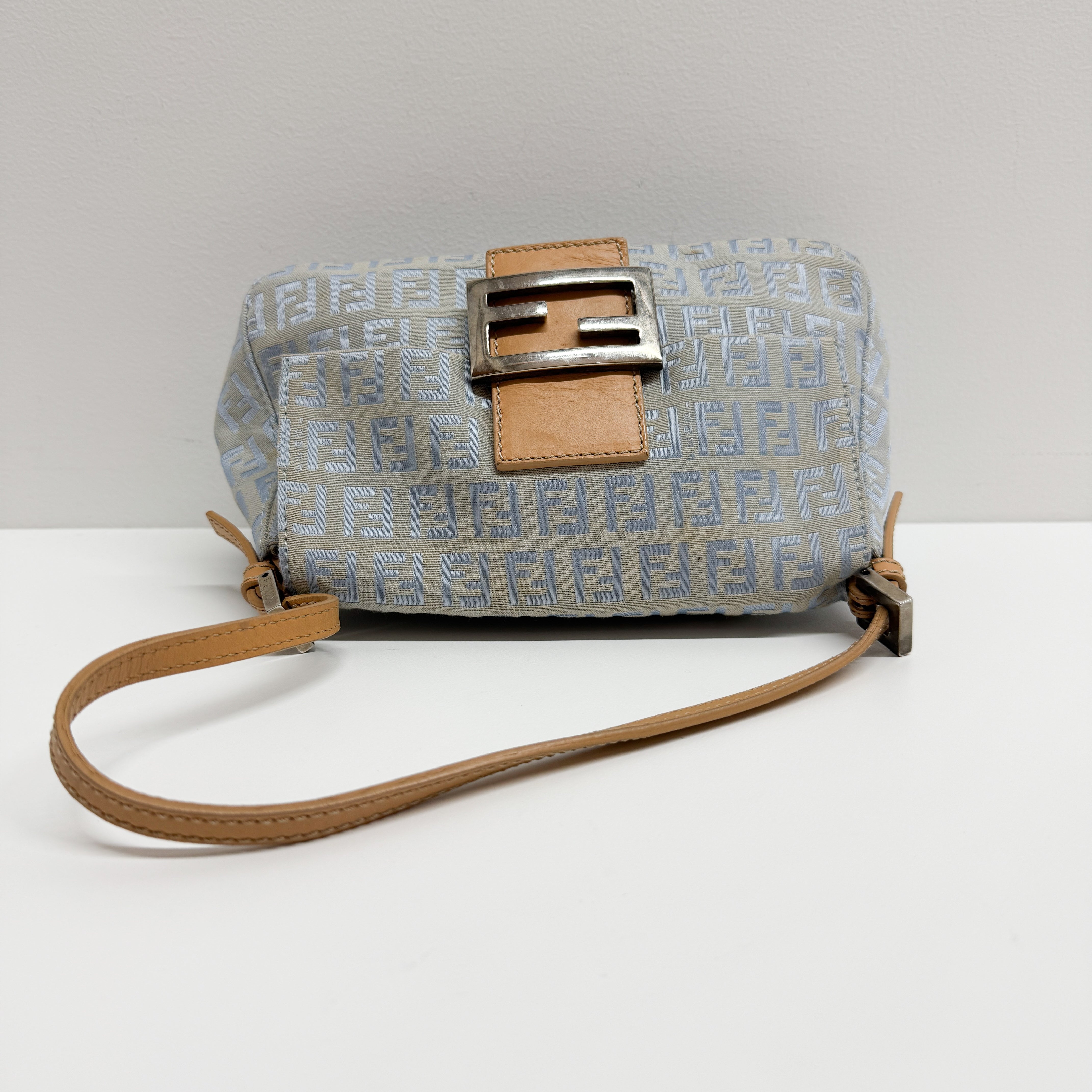 Mini Mamma Bagguete Blue Canvas Two Way Bag
