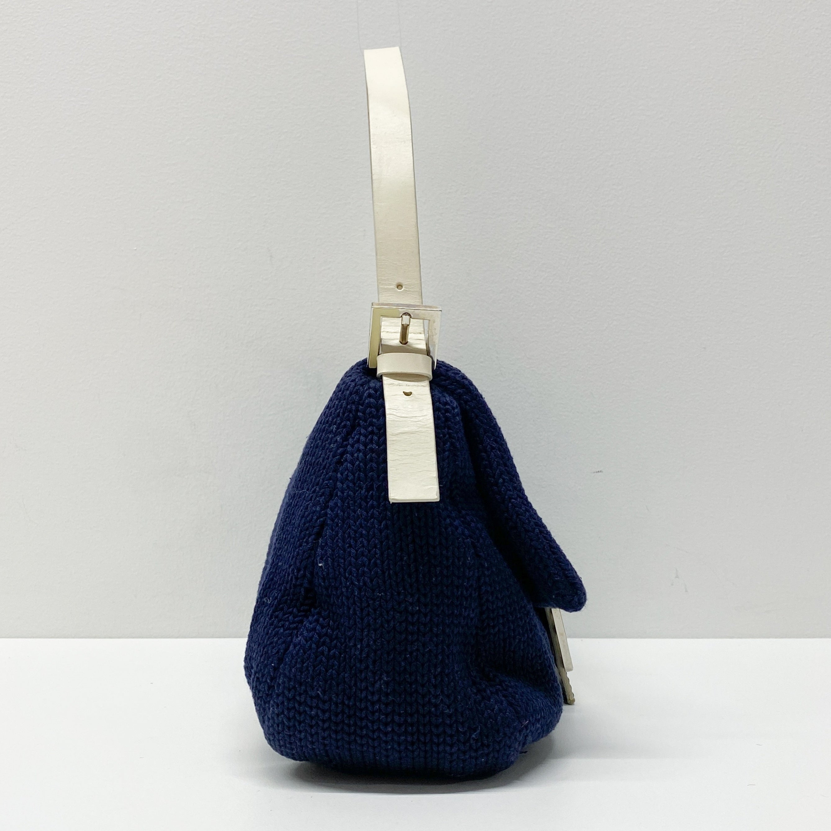 Mamma Baguette Knitted Cotton Fabric Shoulder Bag
