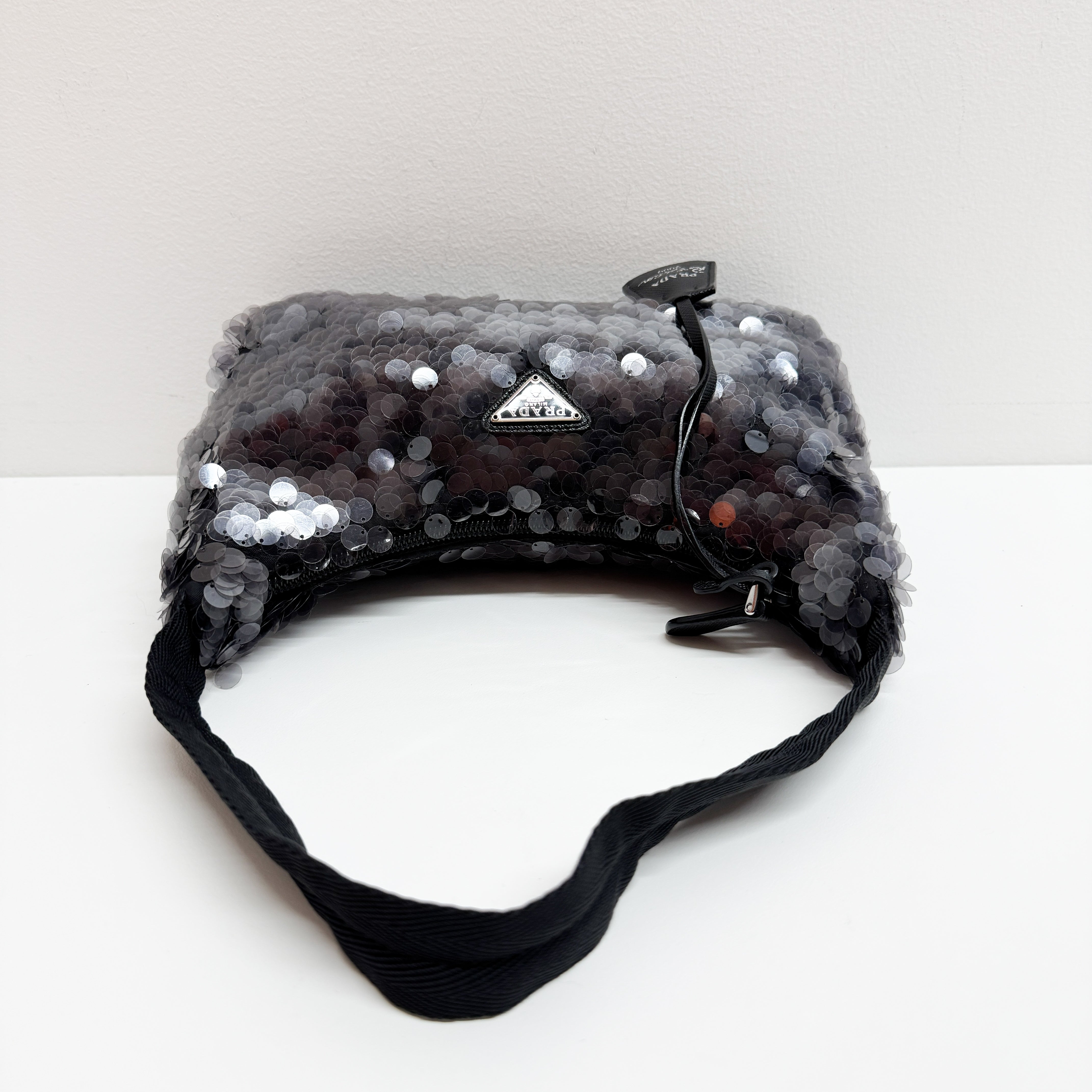 Vintage Black Sequin Shoulder Bag