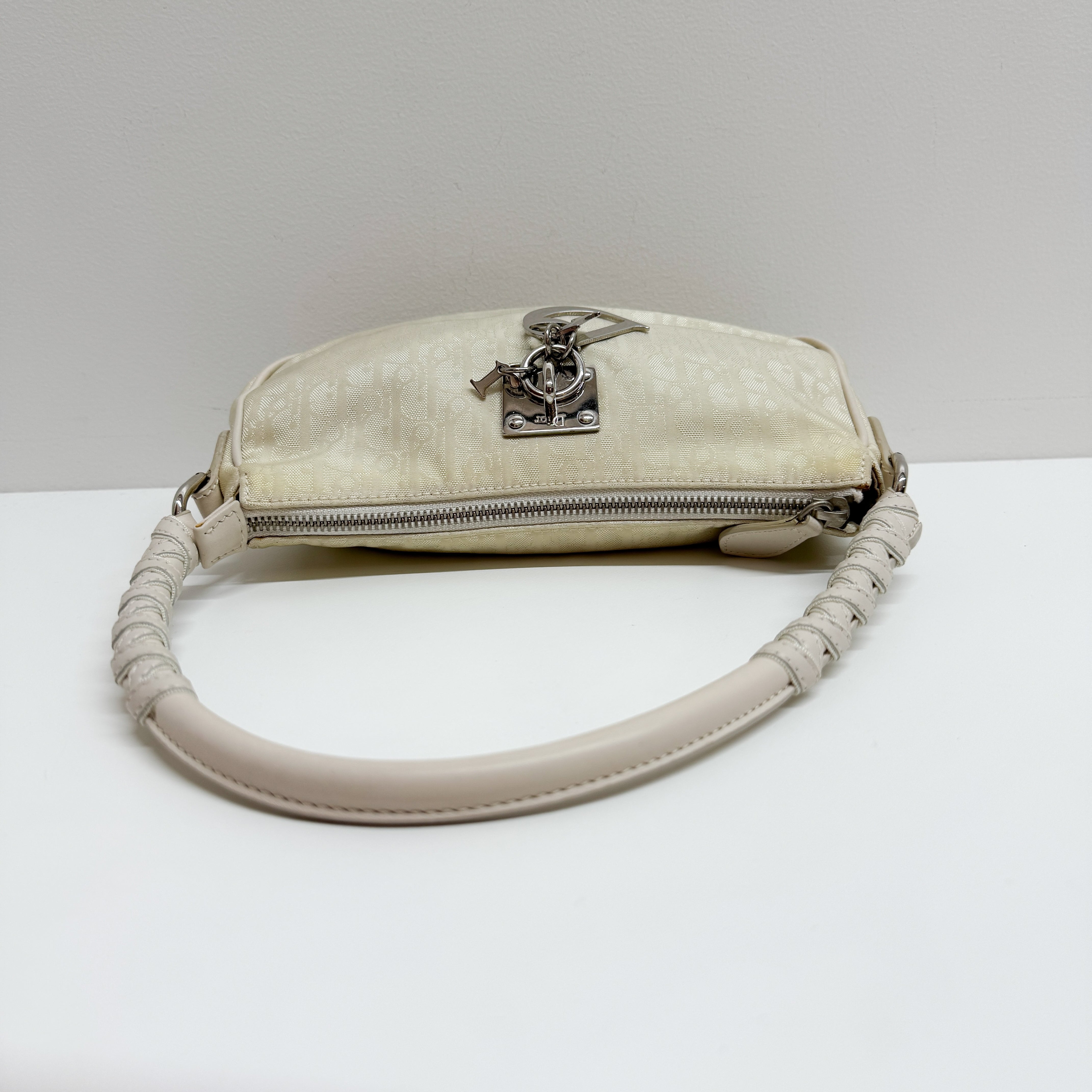 Trotter Beige Canvas Pochette Bag
