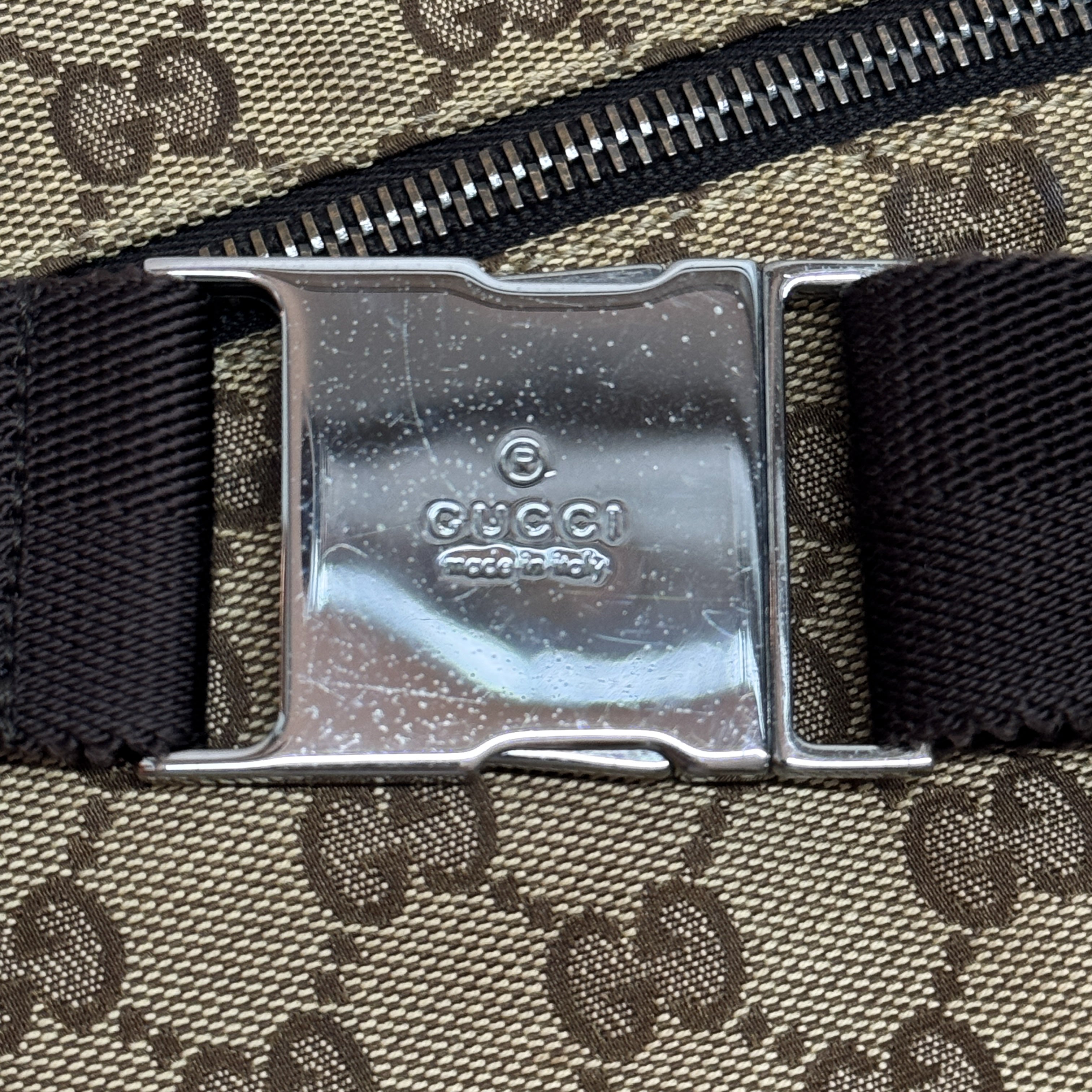 Brown GG Canvas Adjustable Fanny Pack