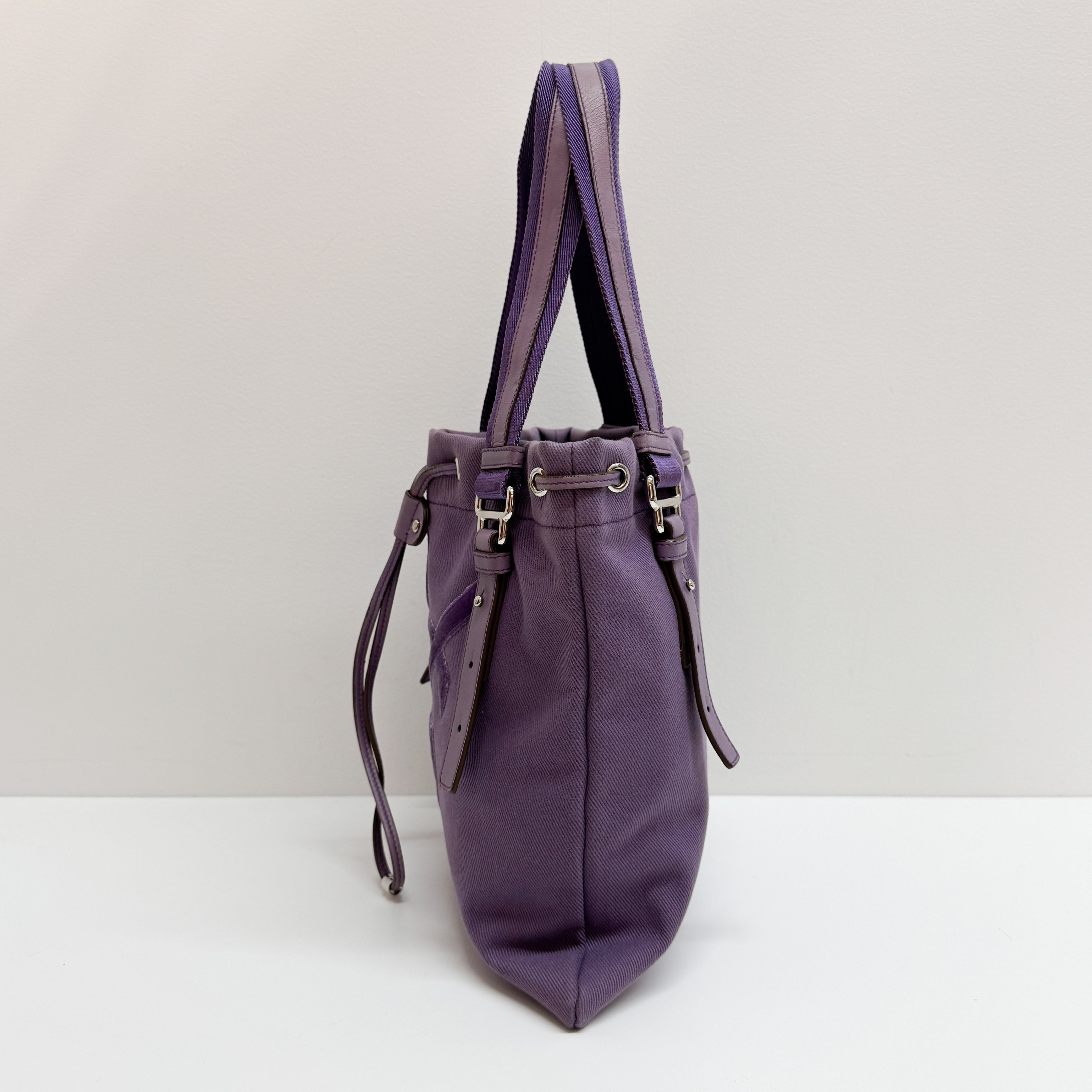Vintage Purple Cotton Tote Bag