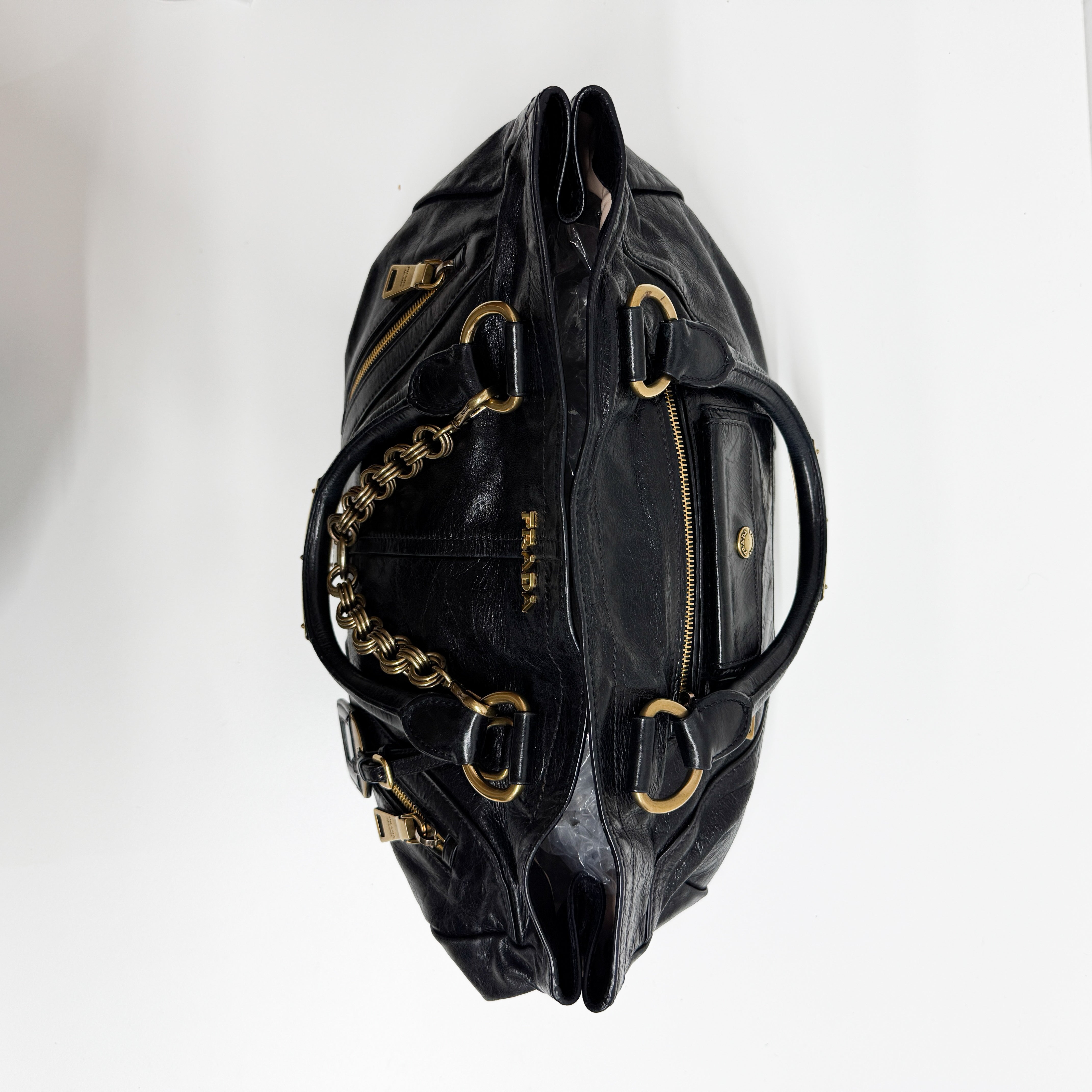 Black Leather Hand Bag