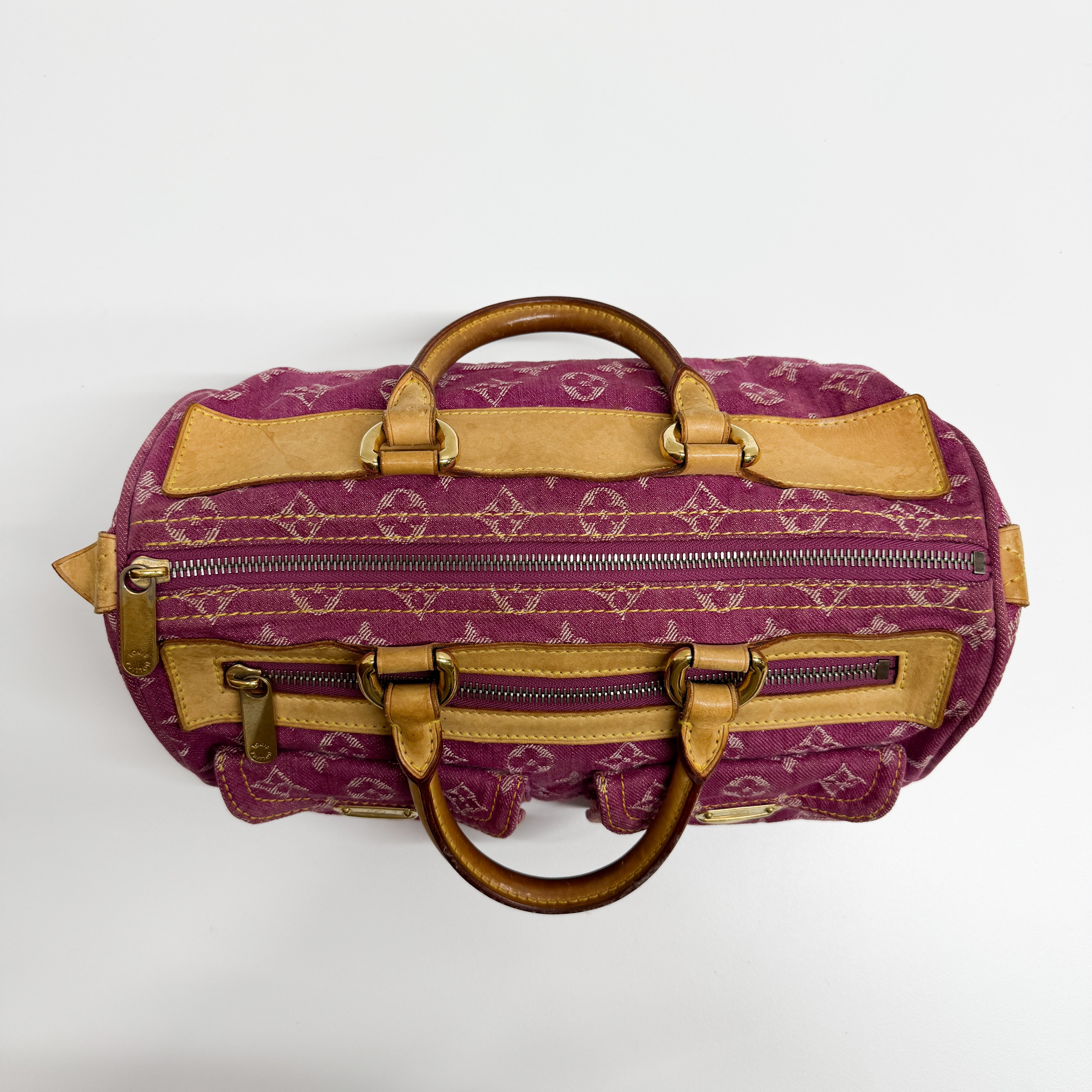 Neo Speedy Pink Baggy Monogram Denim Hand Bag