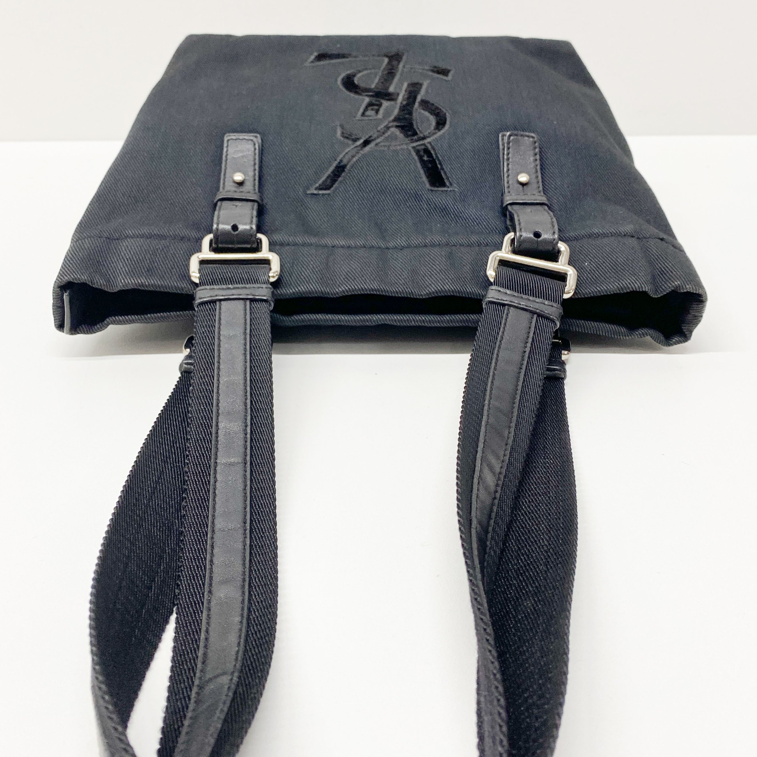 Black Canvas Tote Shoulder Bag