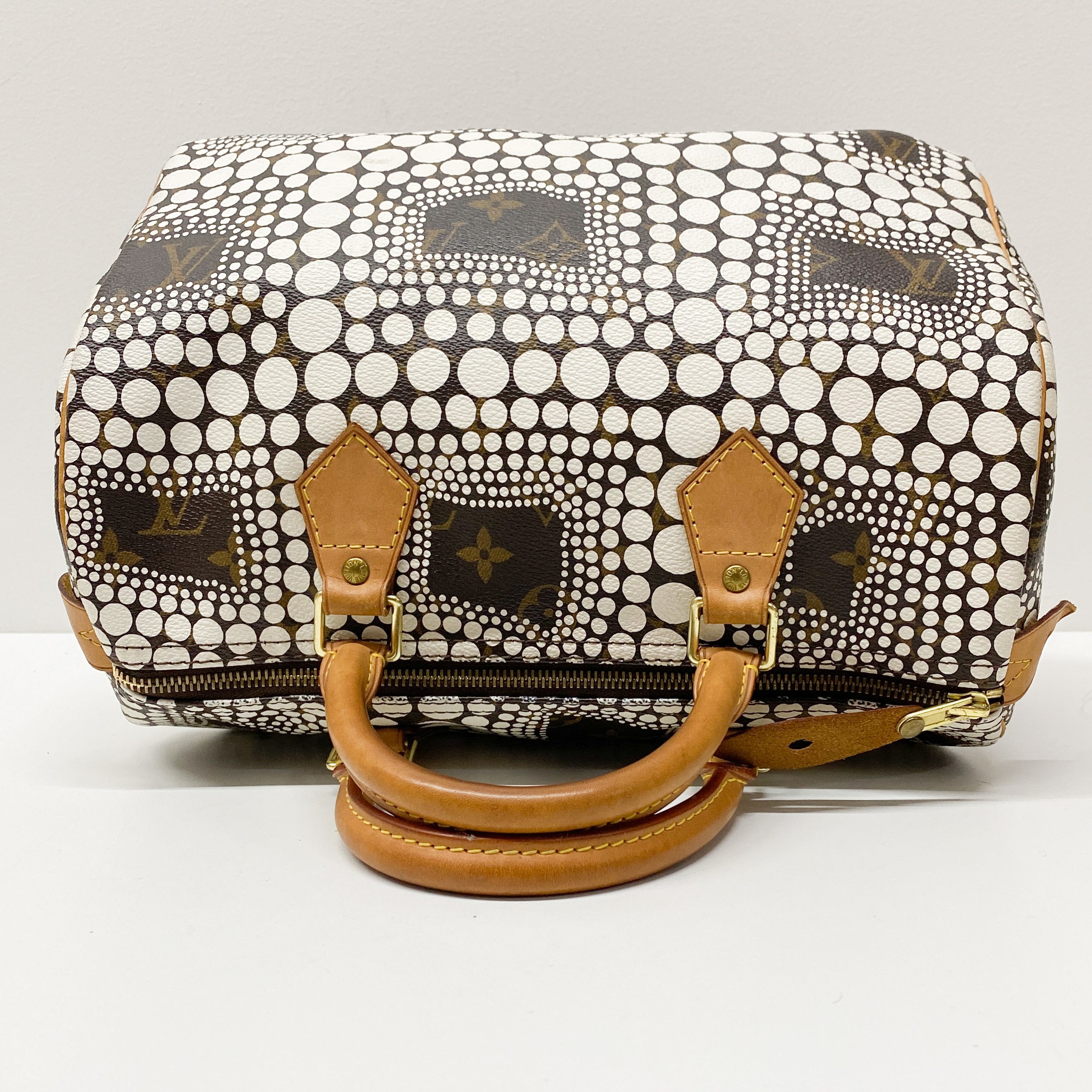 Speedy 30 Yayoi Kusama Monogram Multi-color Coated Canvas Hand Bag
