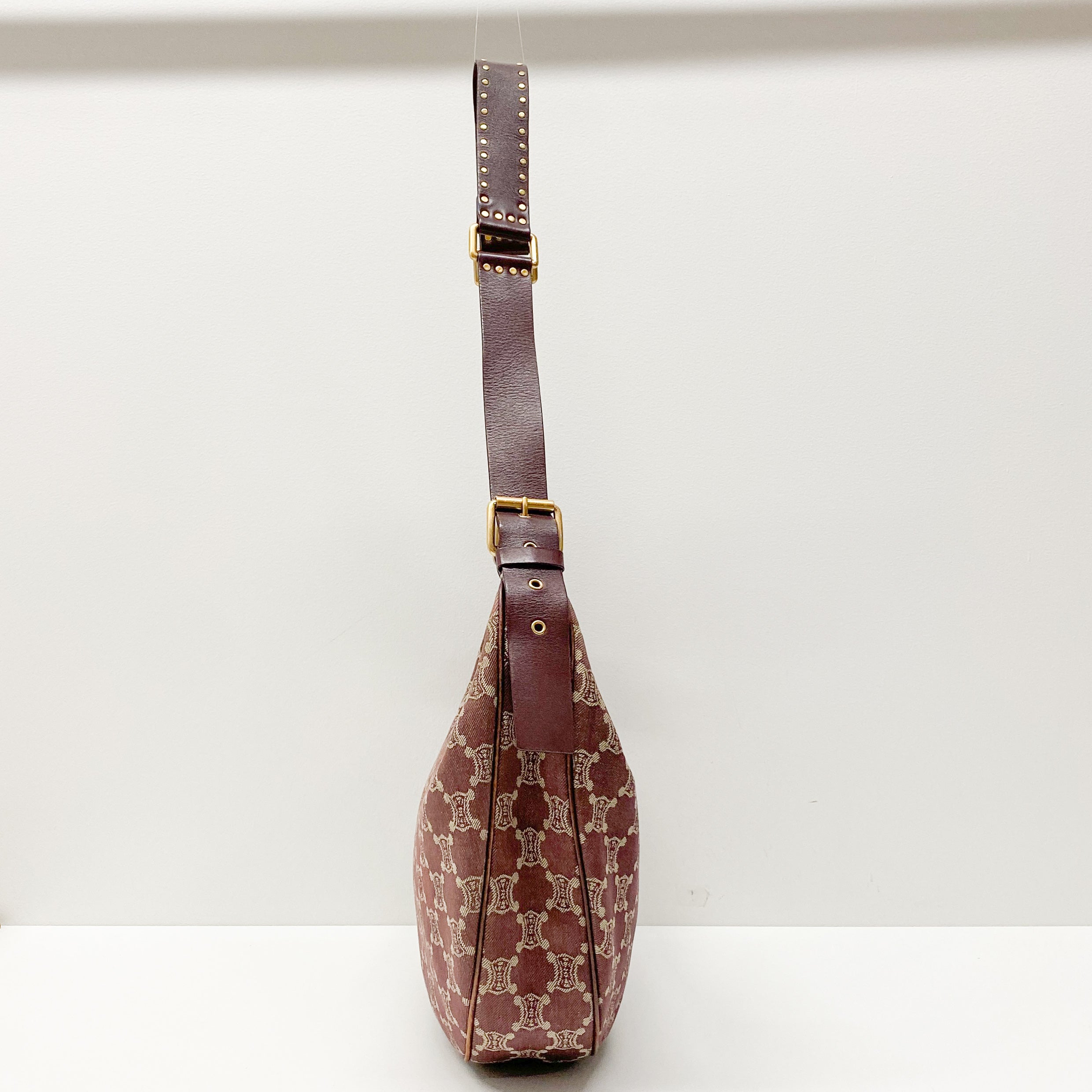 Paris Macadam Purple Denim Hobo Bag