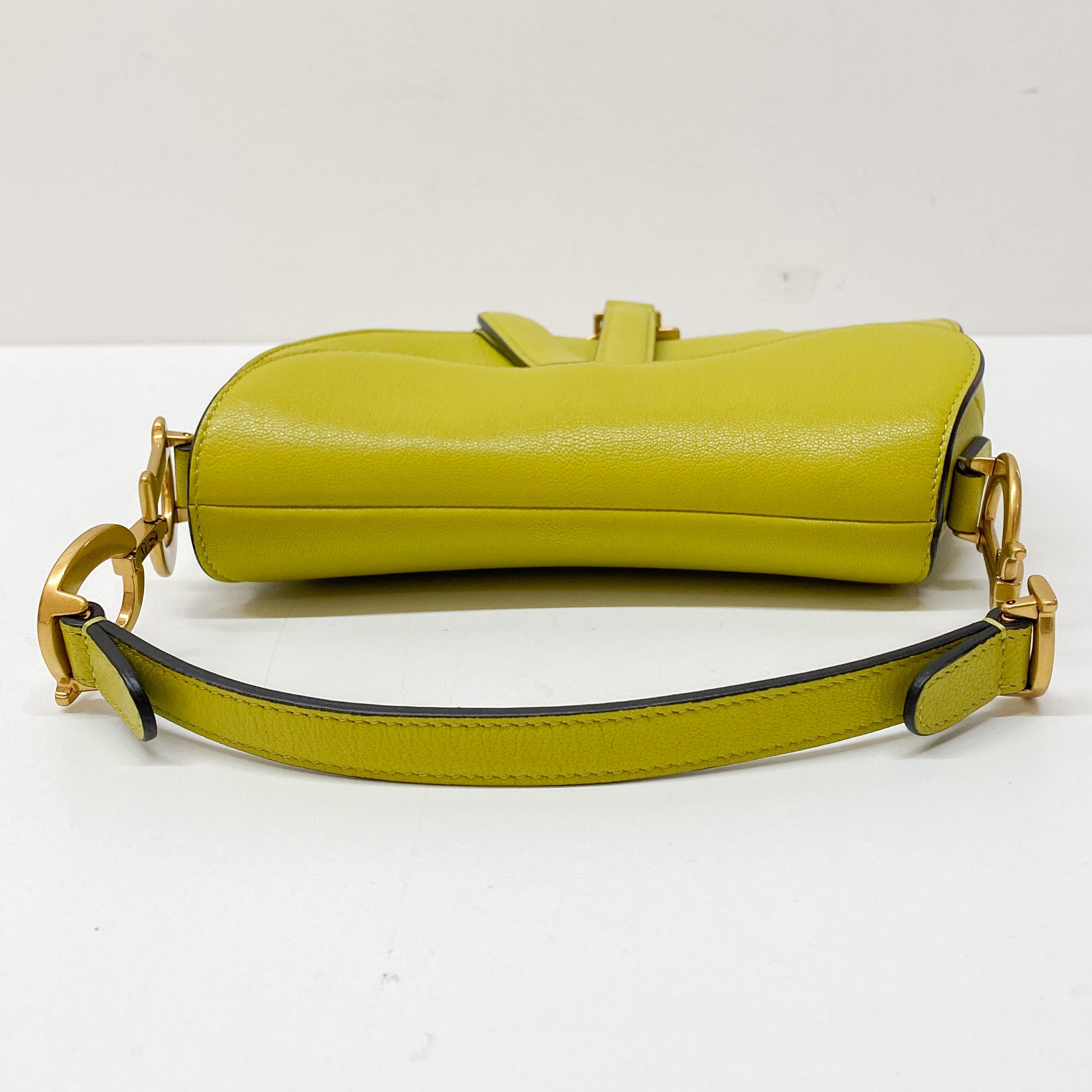 Saddle Green Leather Hand Bag