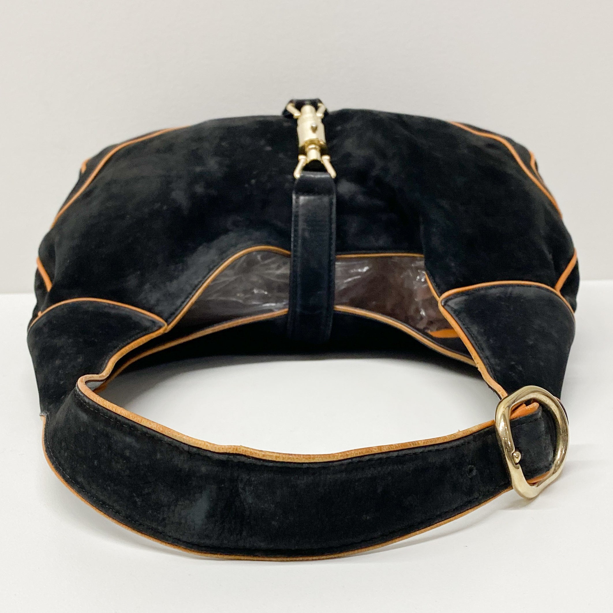 Jackie Black Leather Shoulder Bag