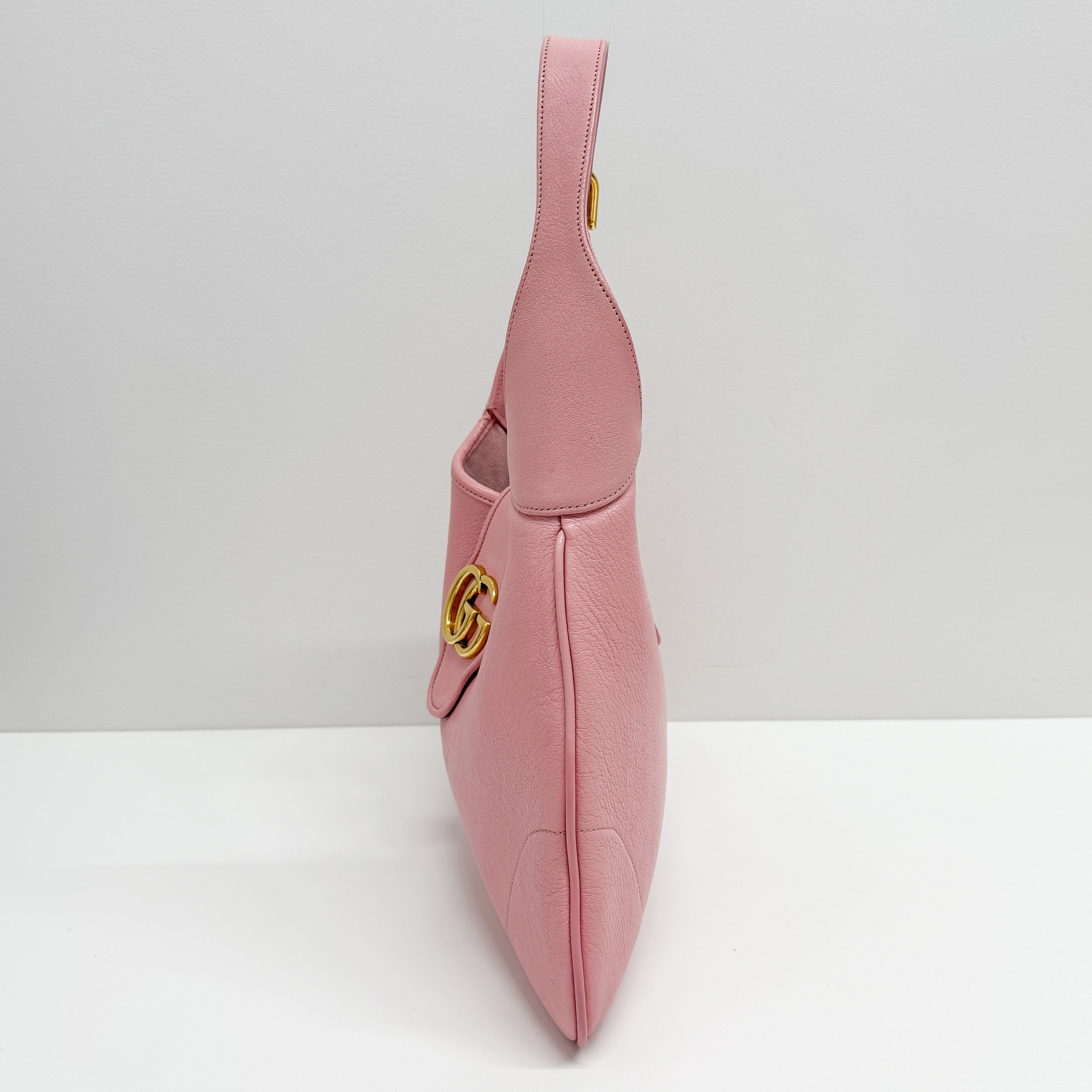 Pink Leather Shoulder Bag