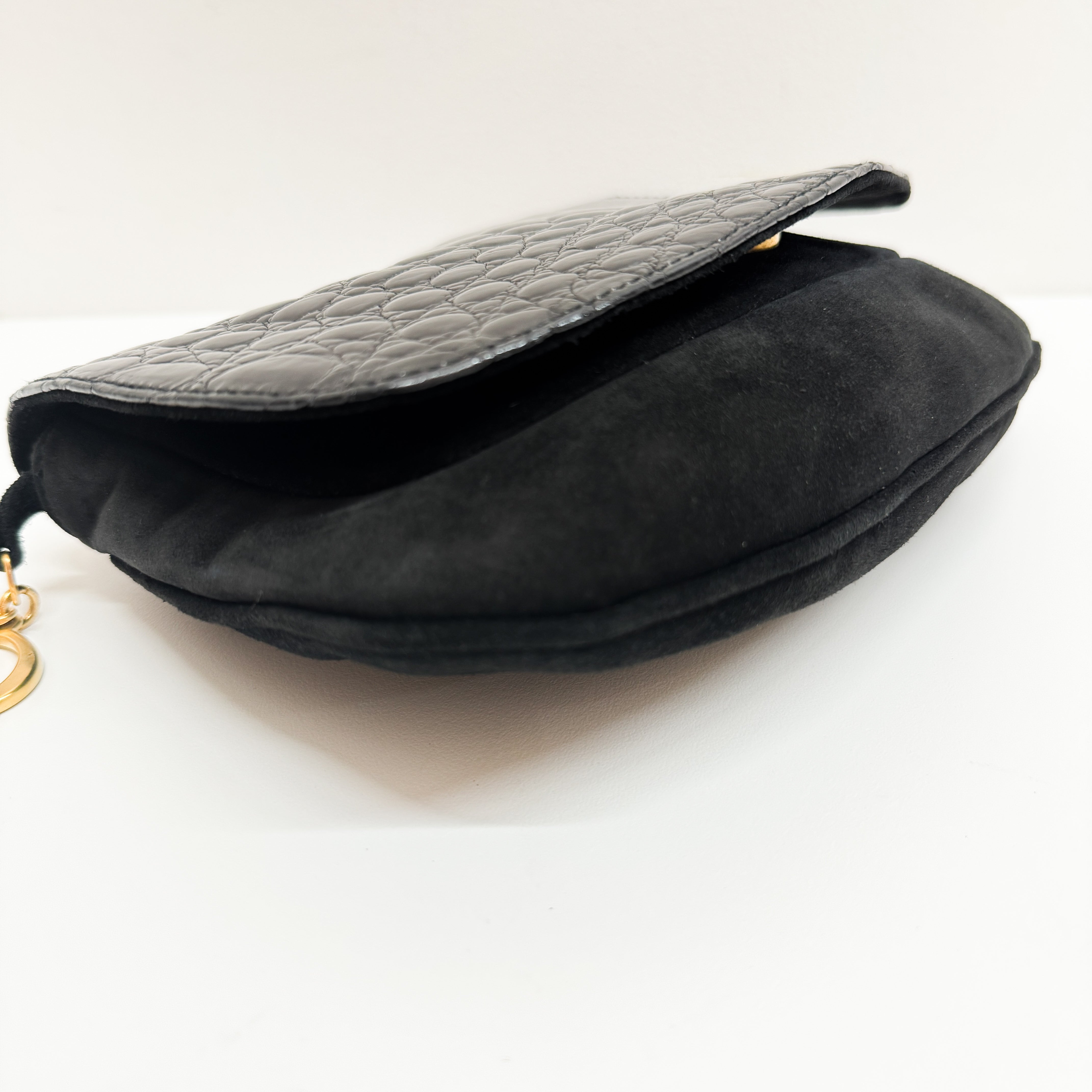 Black Suede Shoulder Bag