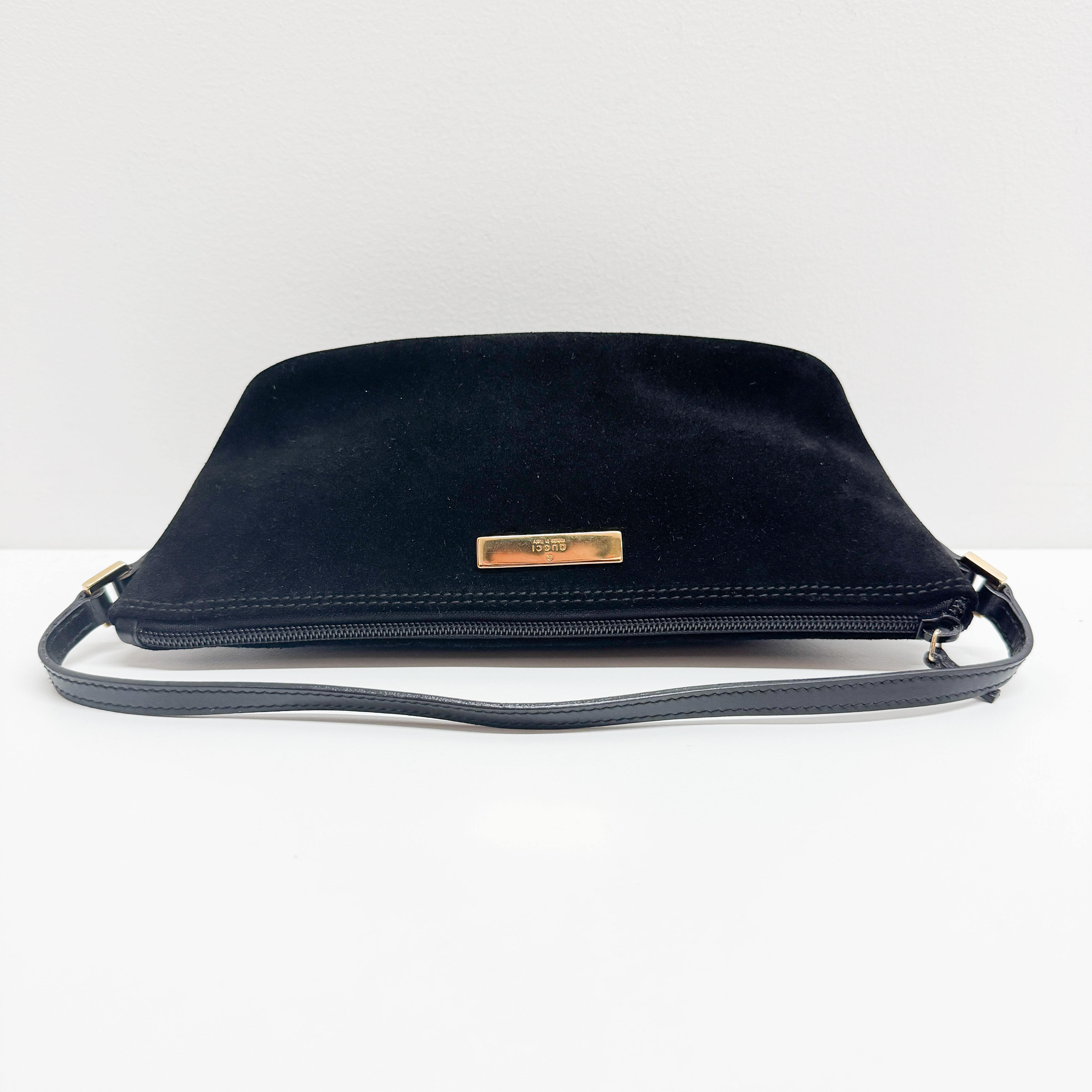 Black Suede Shoulder Bag